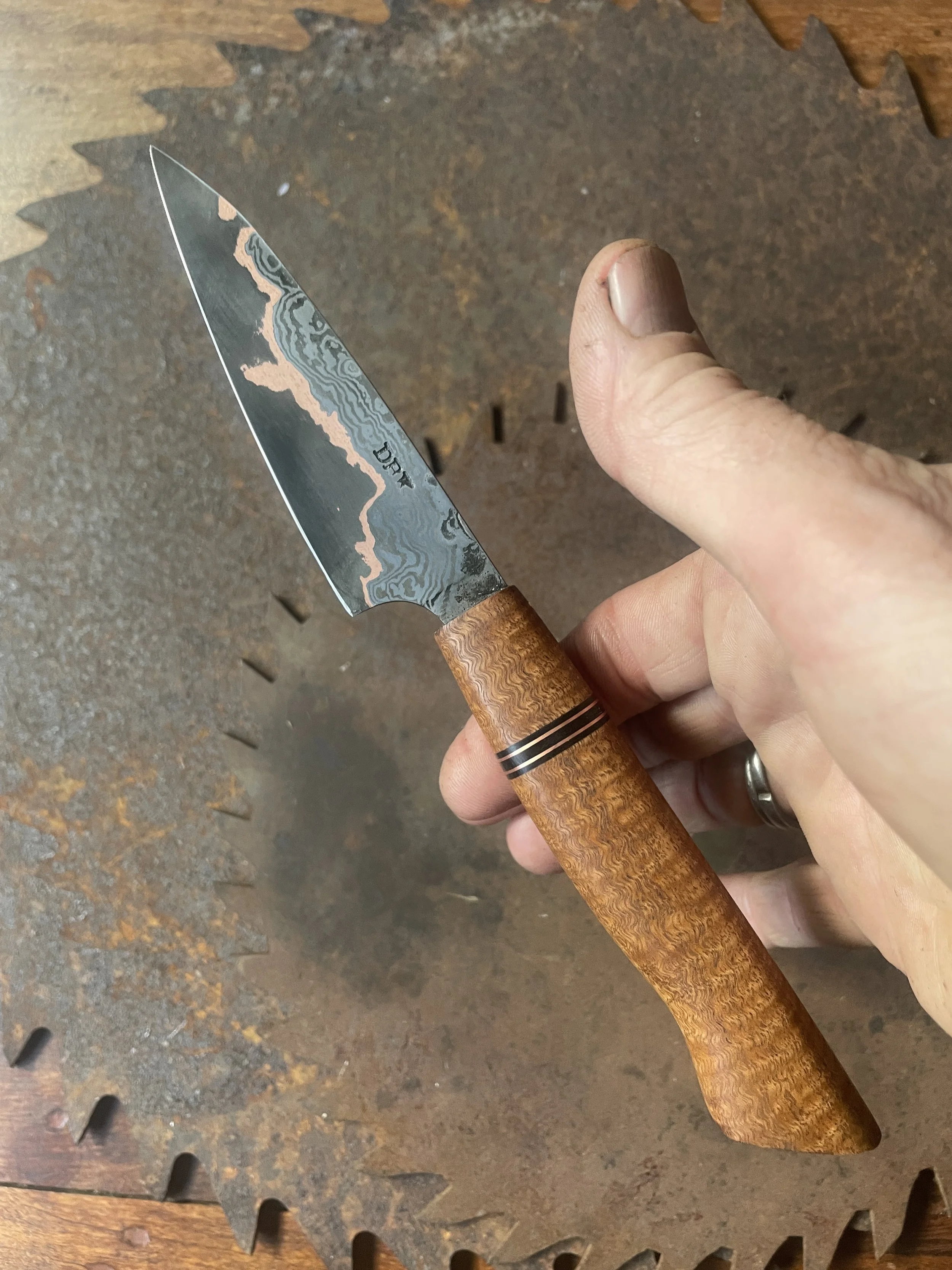cumai damascus paring knife