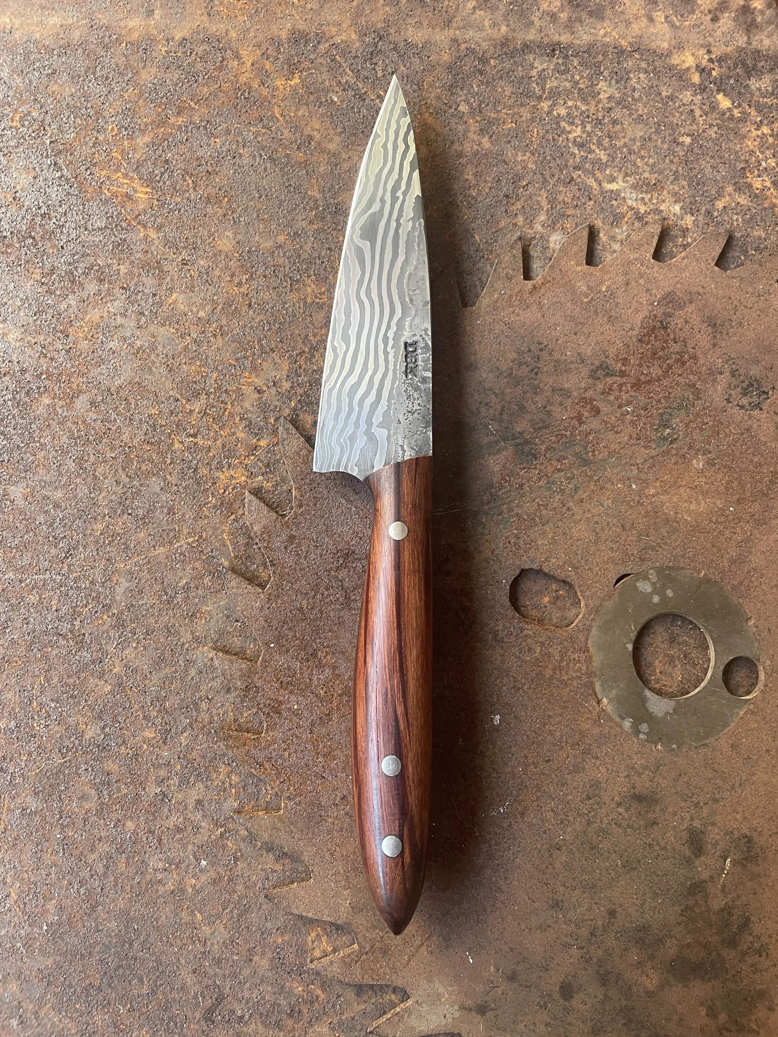 Bulloak Damascus Paring Knife