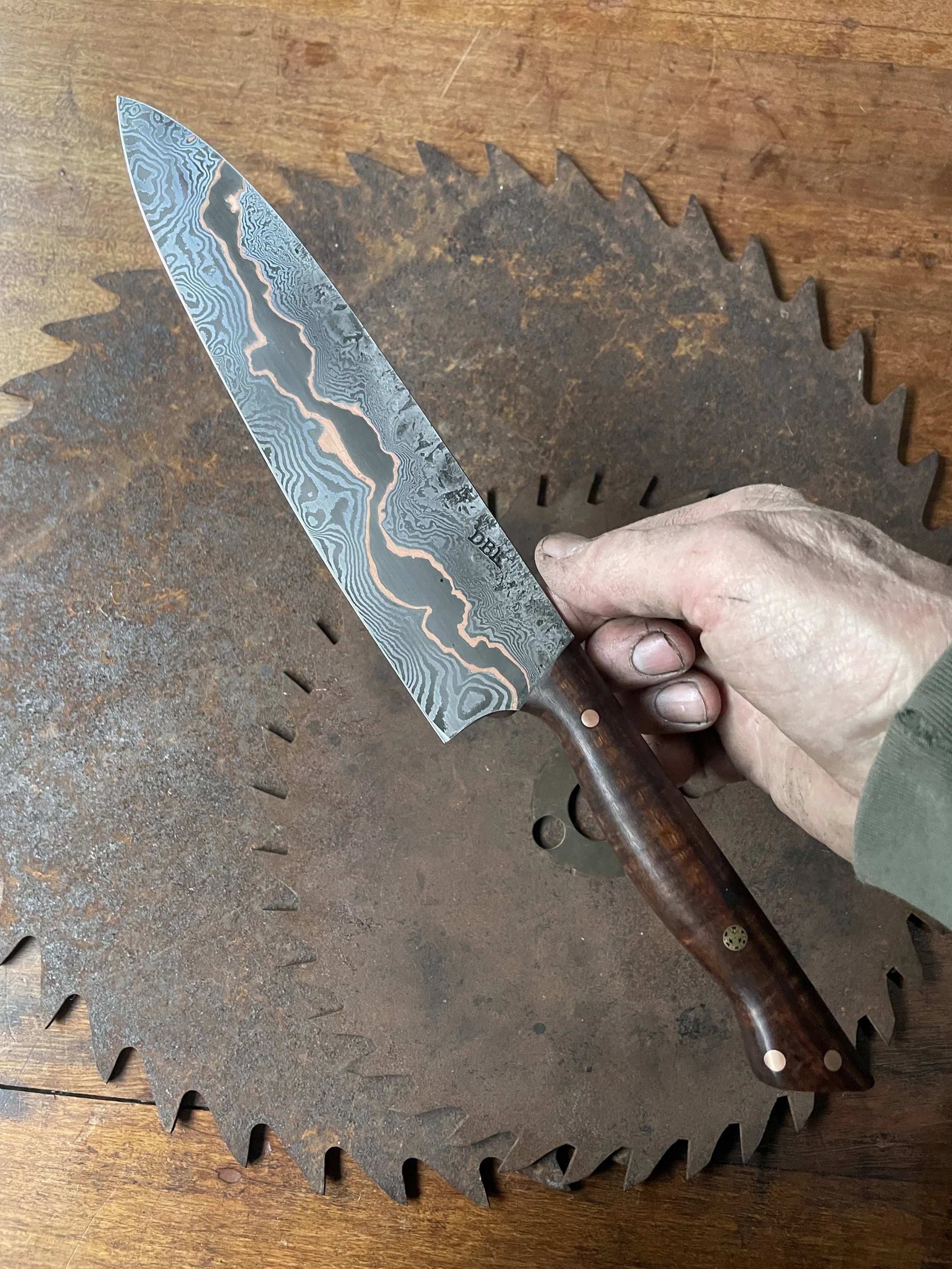 cumai damascus chef Knife