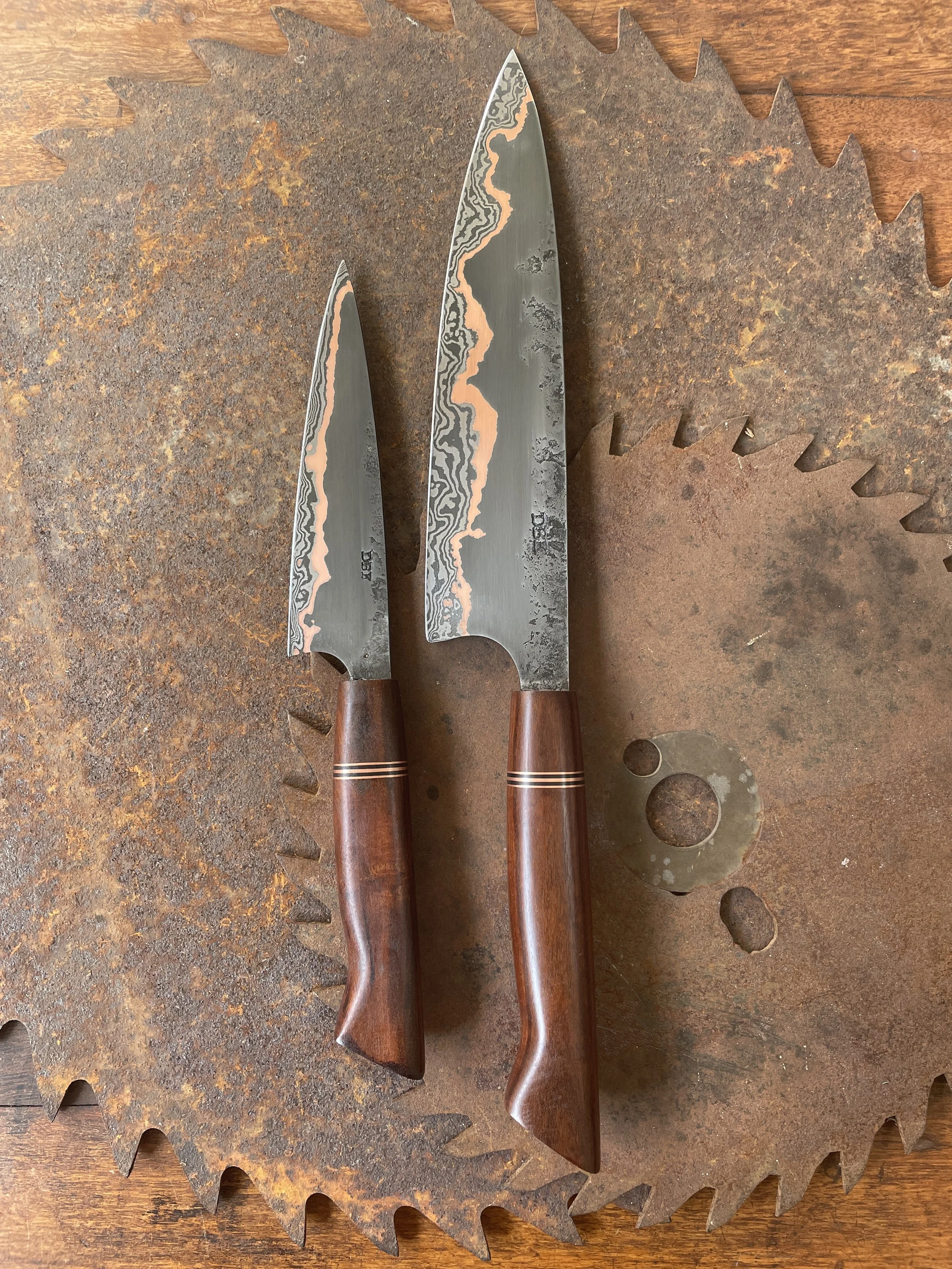 Gidgee Cumai Damascus Chef Knives- Set of 2