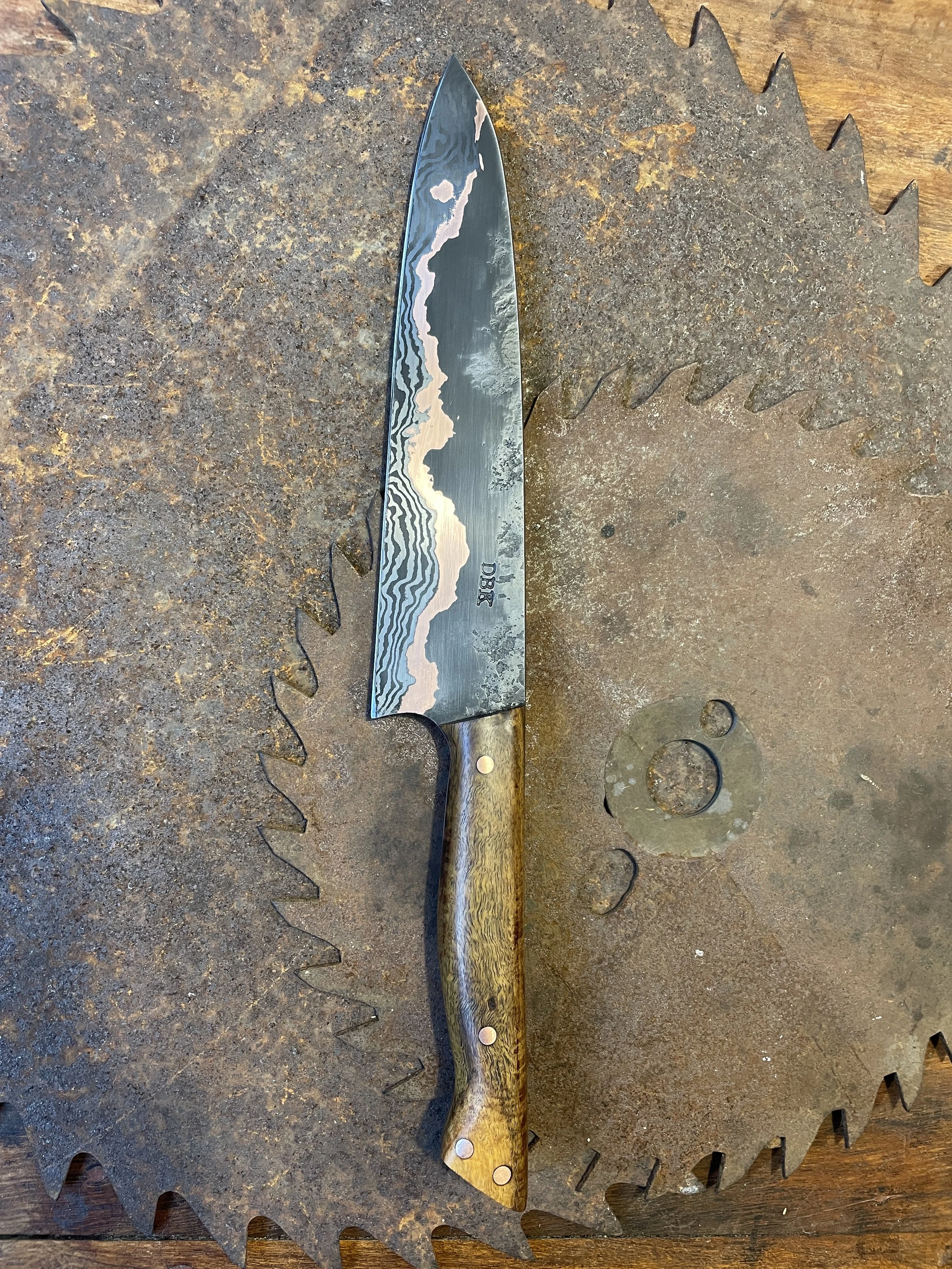 Bowyakka Cumai Damascus 19.5 cm Chef knife