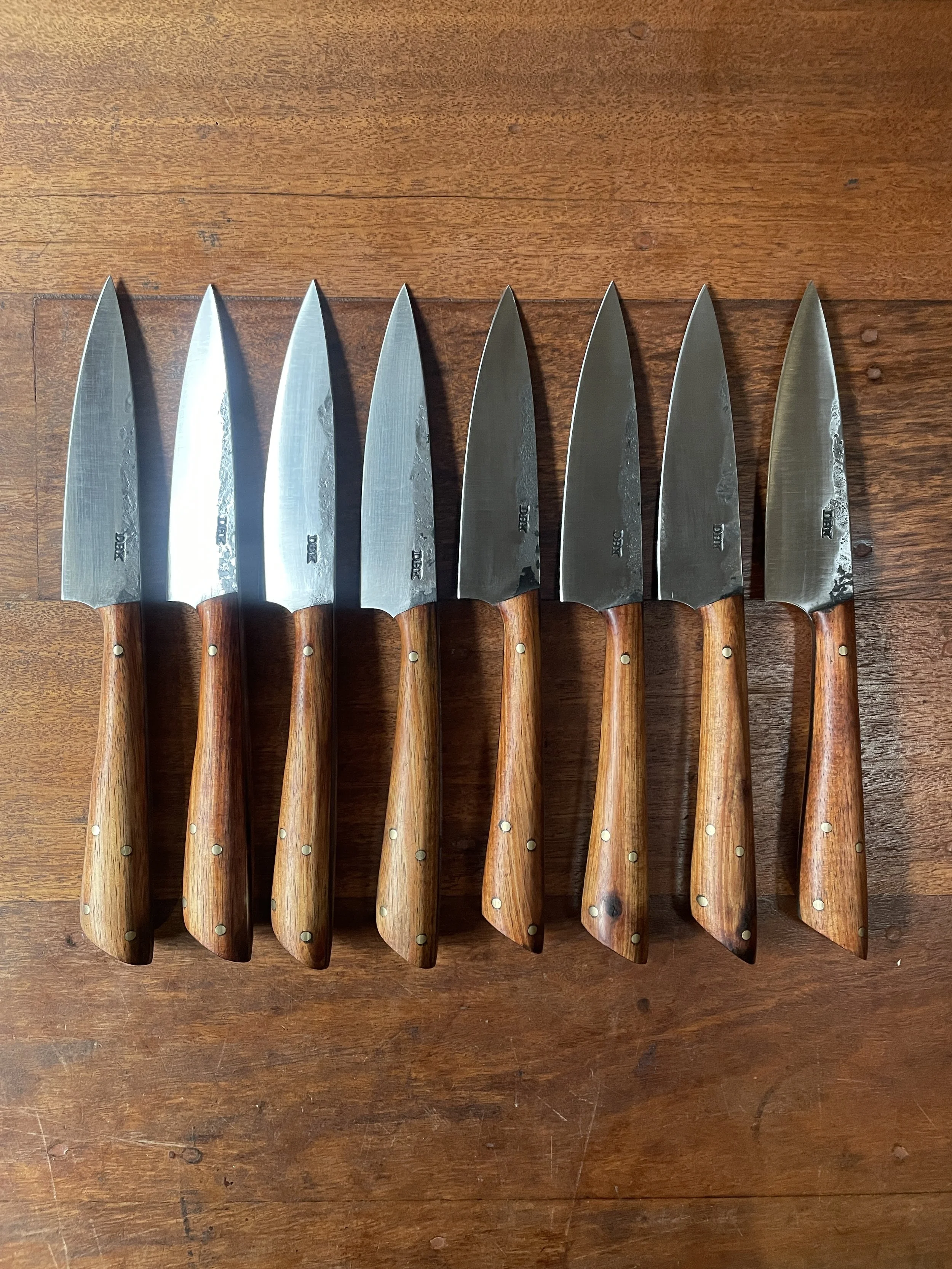 Steak Knife - Black Wood handle - Set of 8