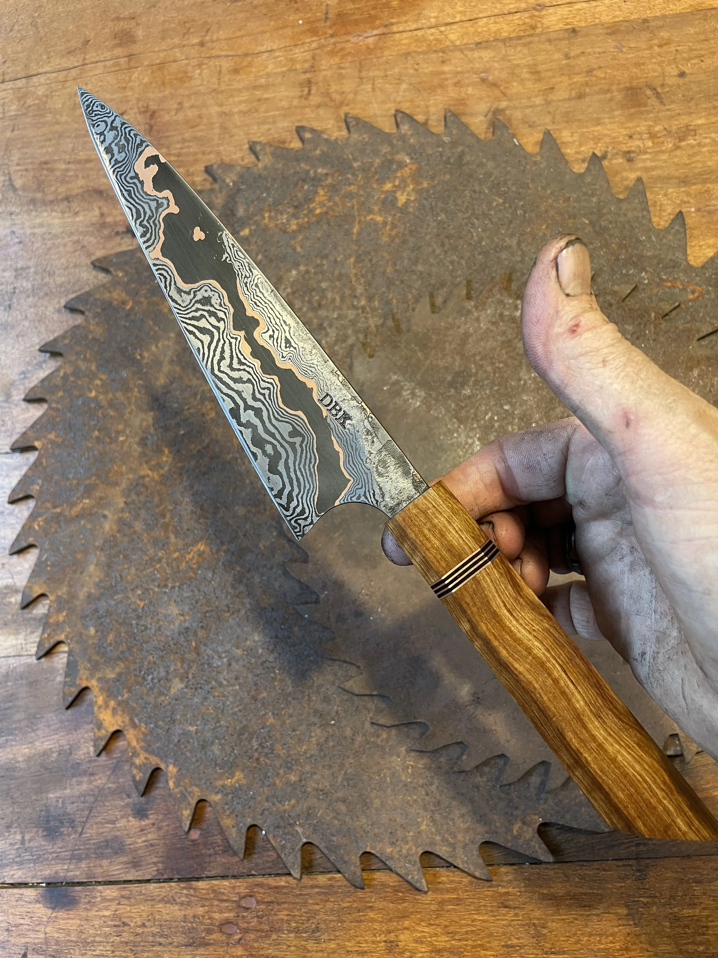 cumai damascus chef Knife