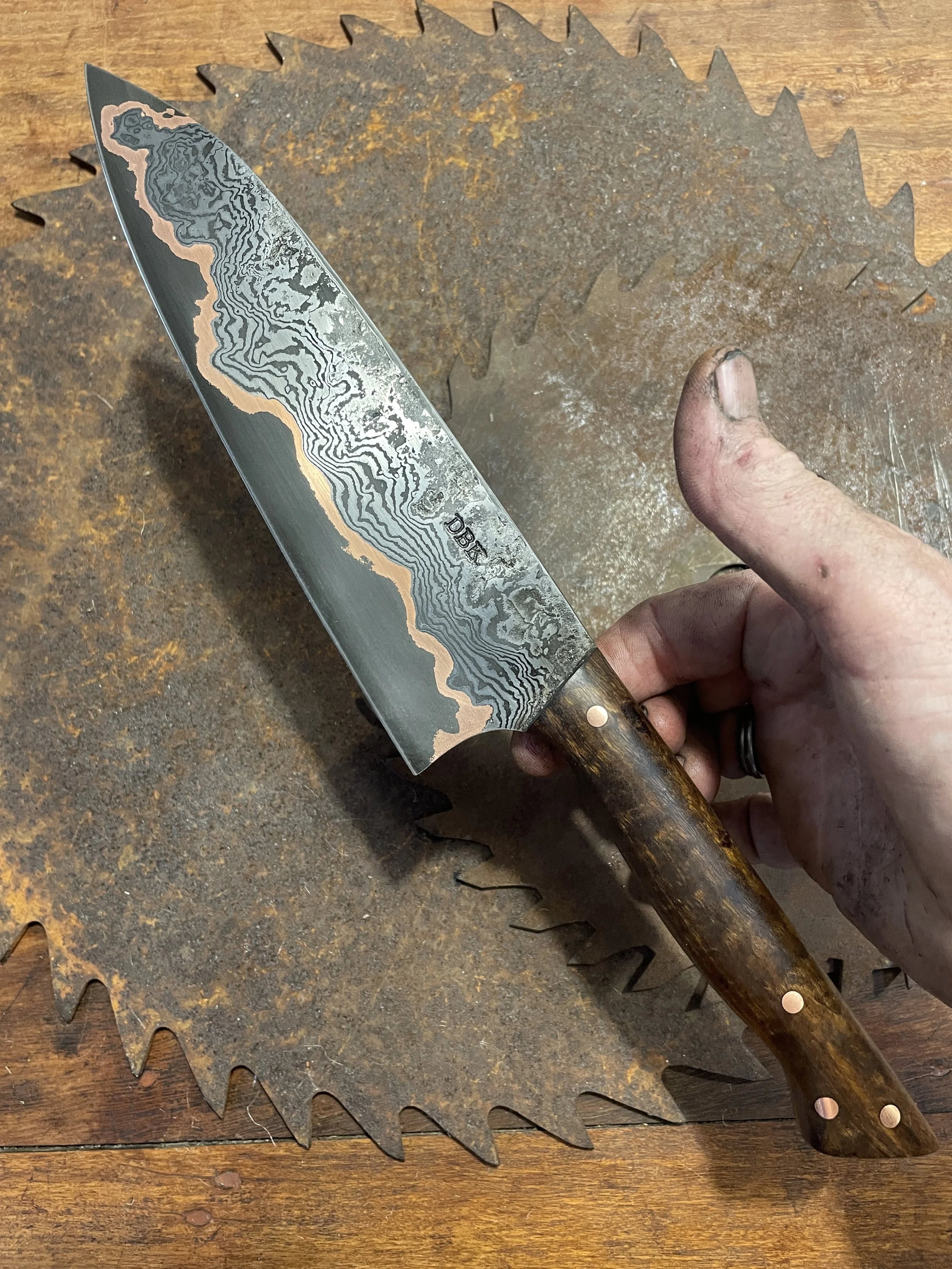 cumai damascus chef Knife