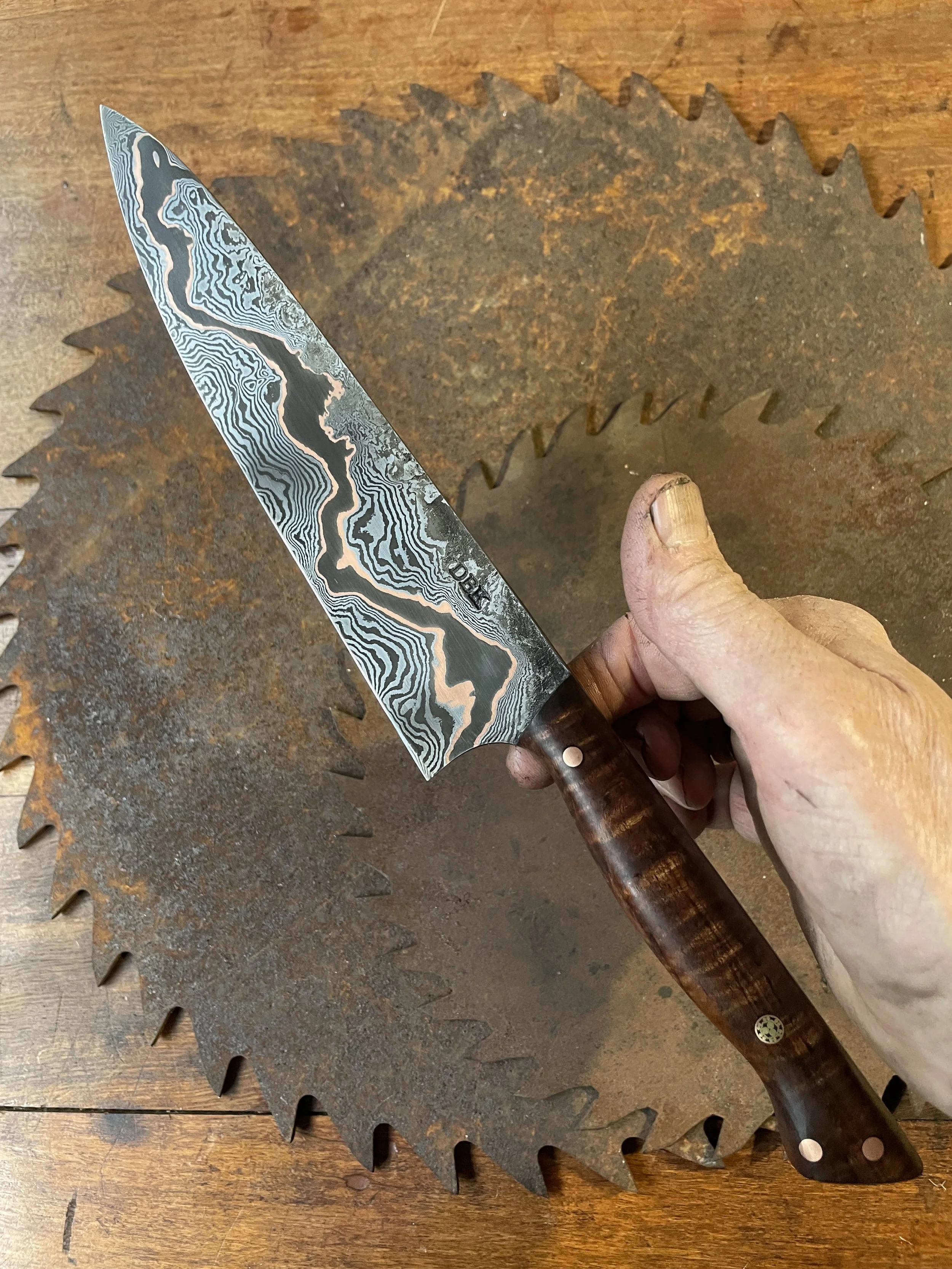 cumai damascus chef Knife