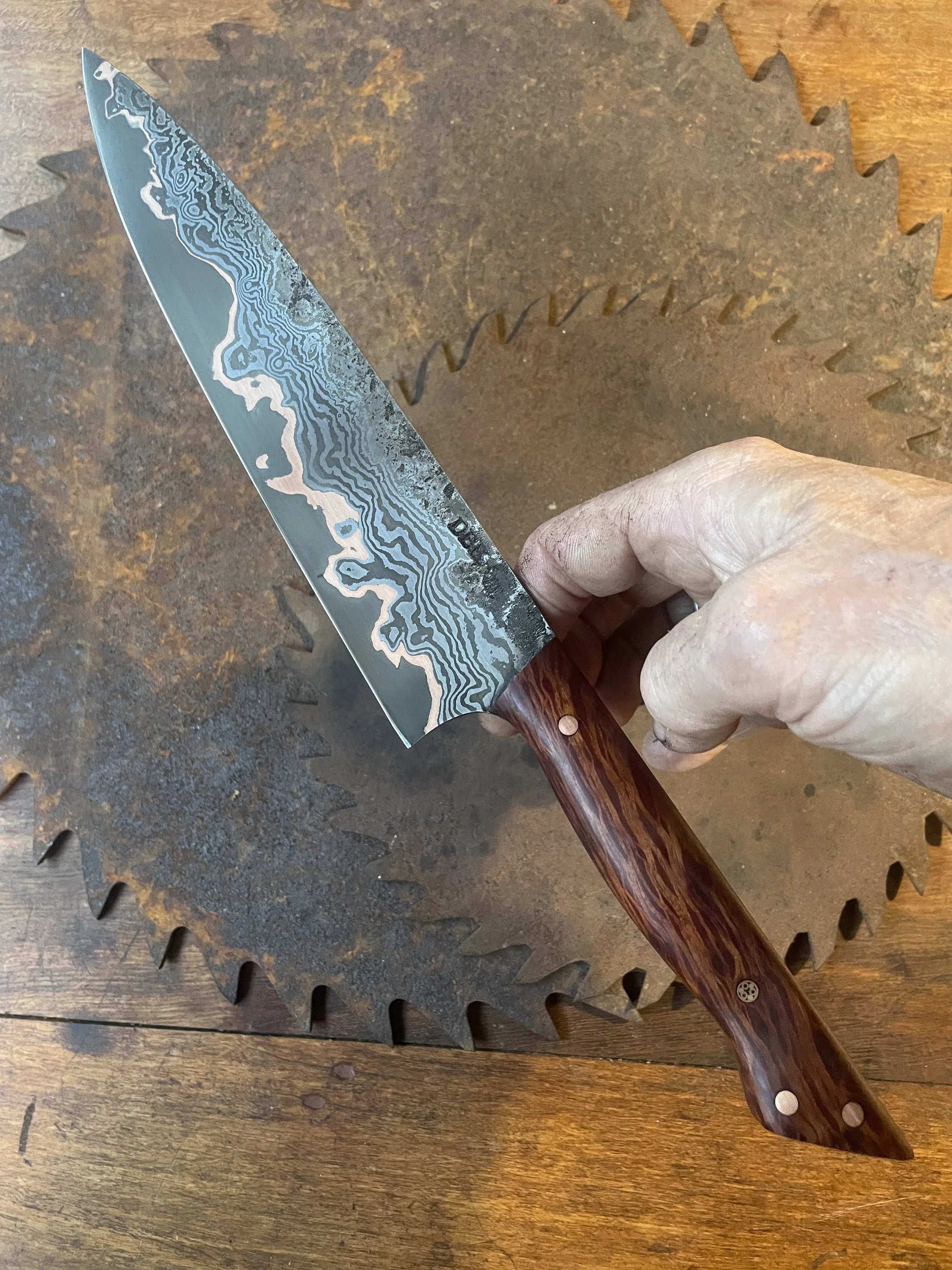 cumai damascus chef Knife