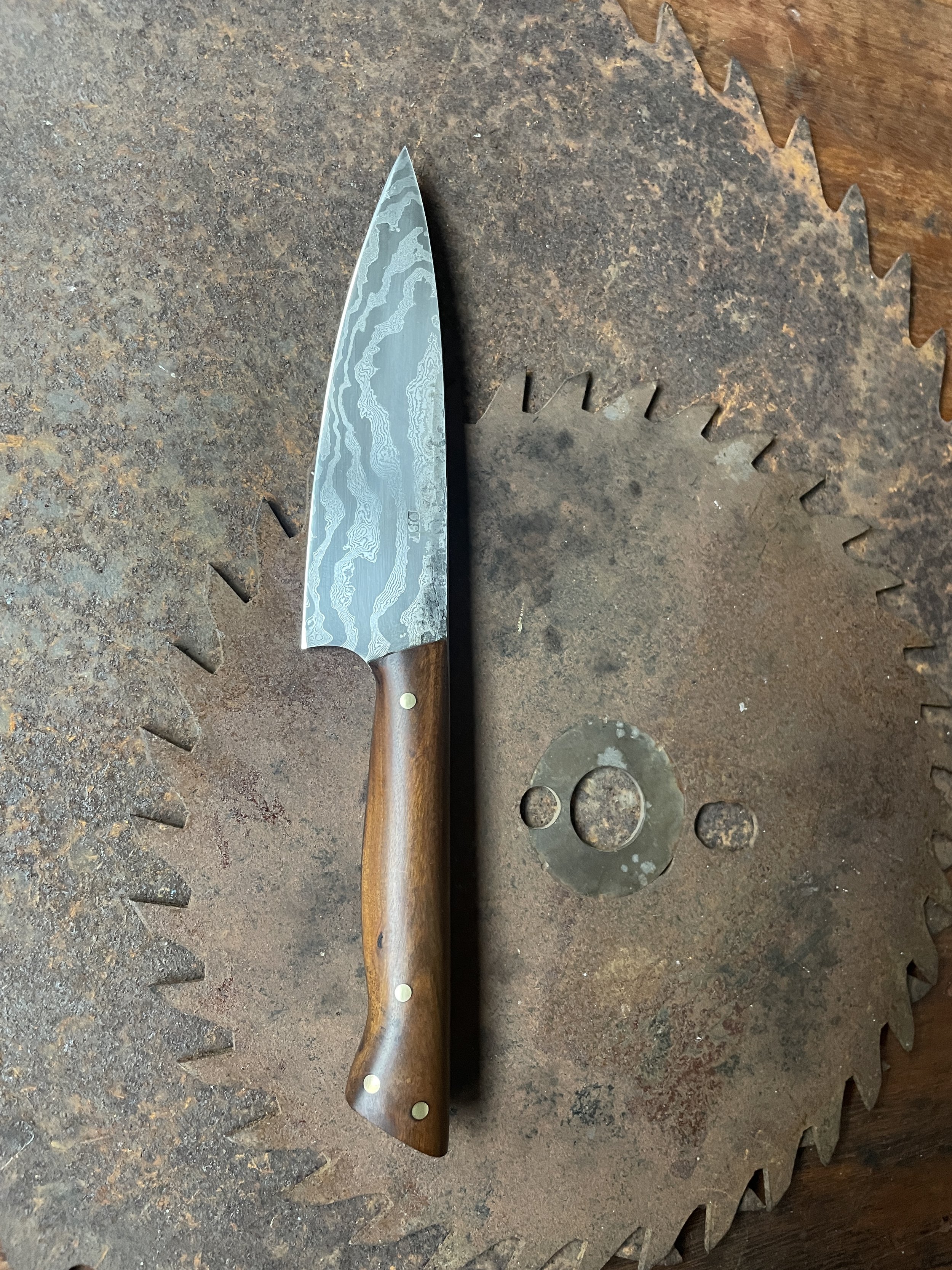 Slippery Jack Damascus 14cm Chef Knife