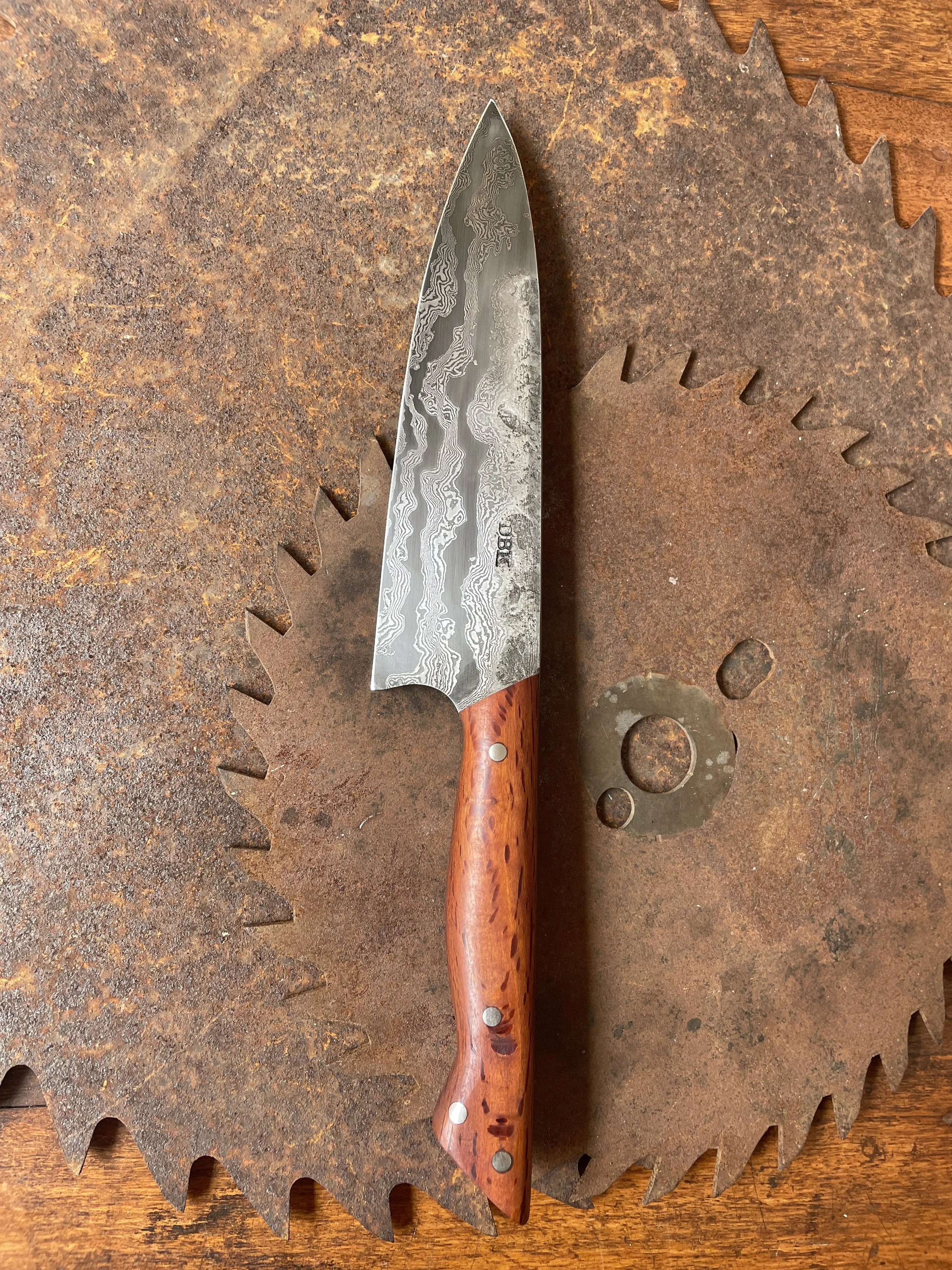 Hairy Oak Damascus Chef Knife