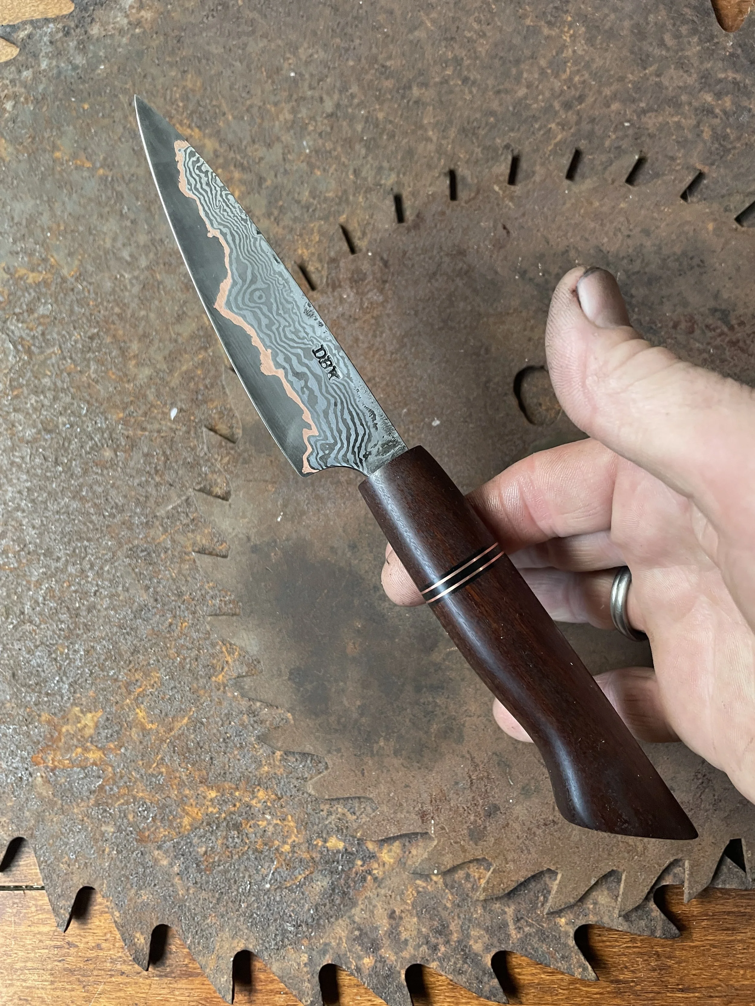 cumai damascus paring knife