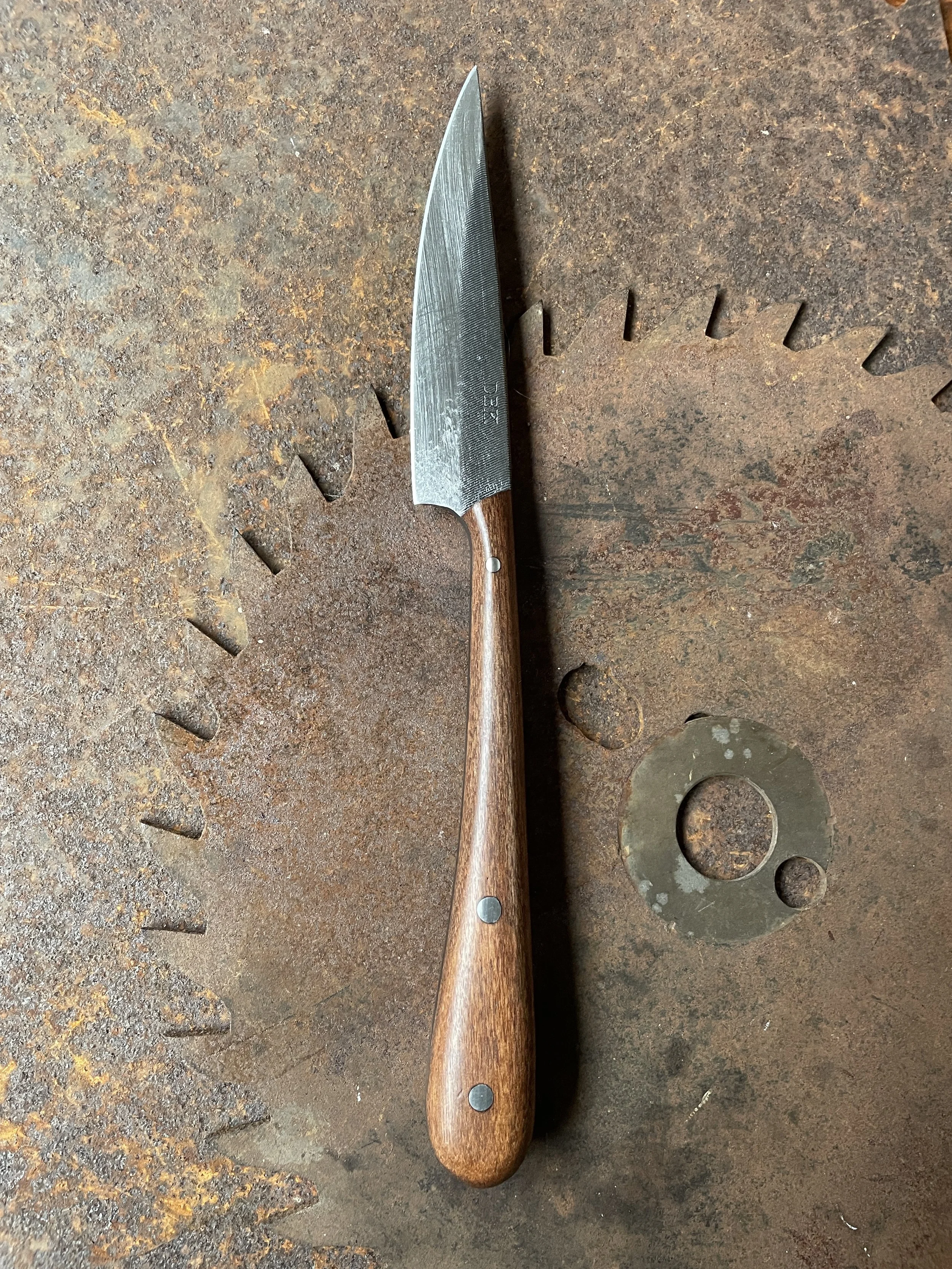 Cheese Knife - Brush Box Handle