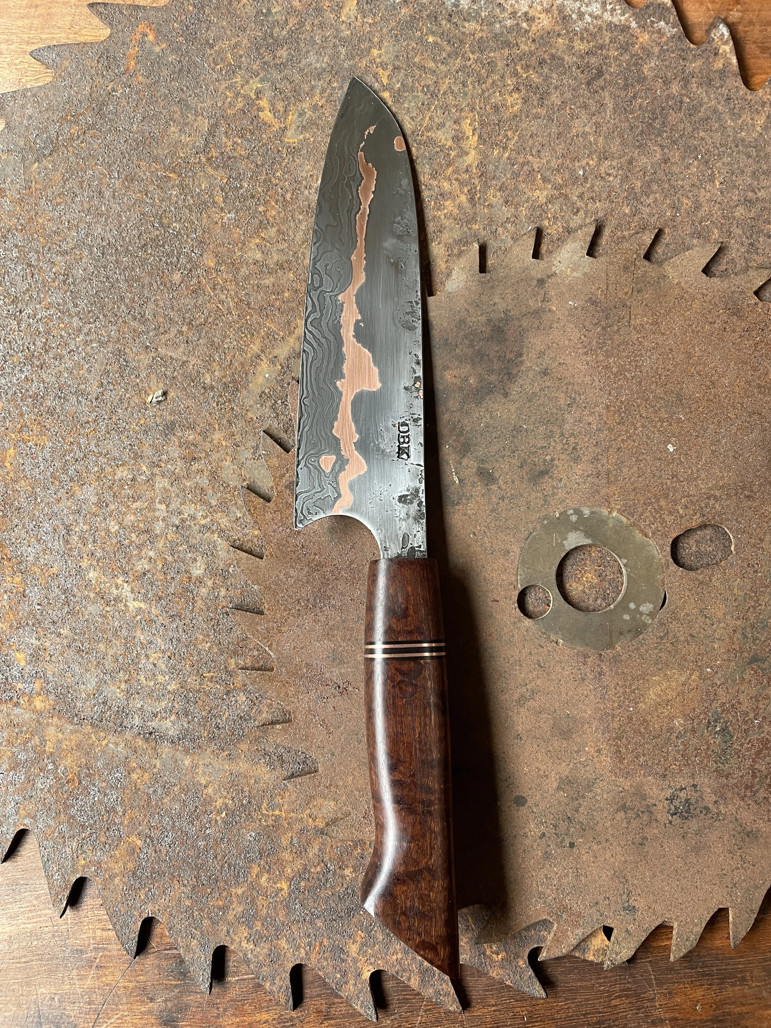 Gidgee Cumai / Damascus 17.5 cm Chef Knife