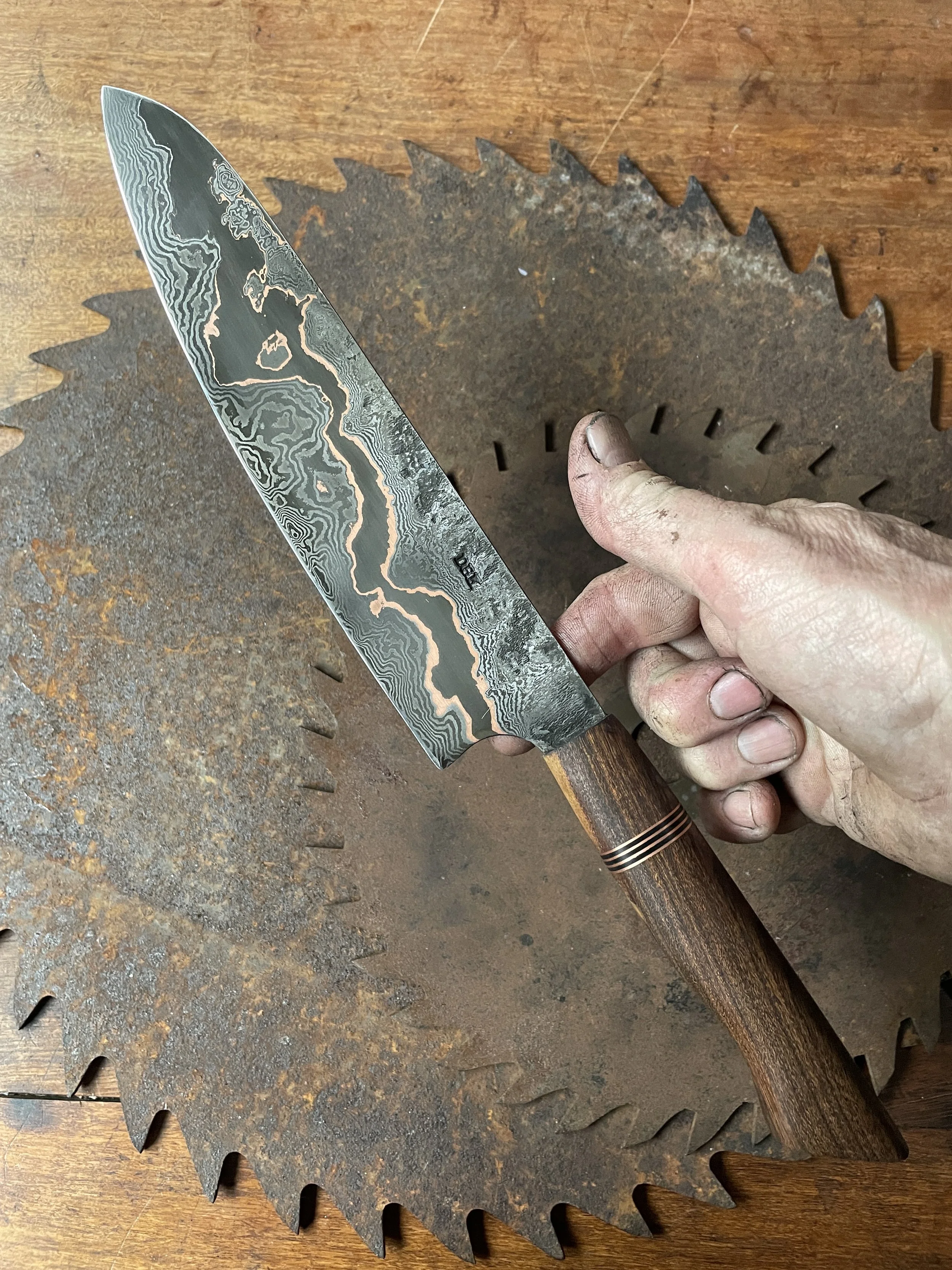 cumai damascus chef Knife