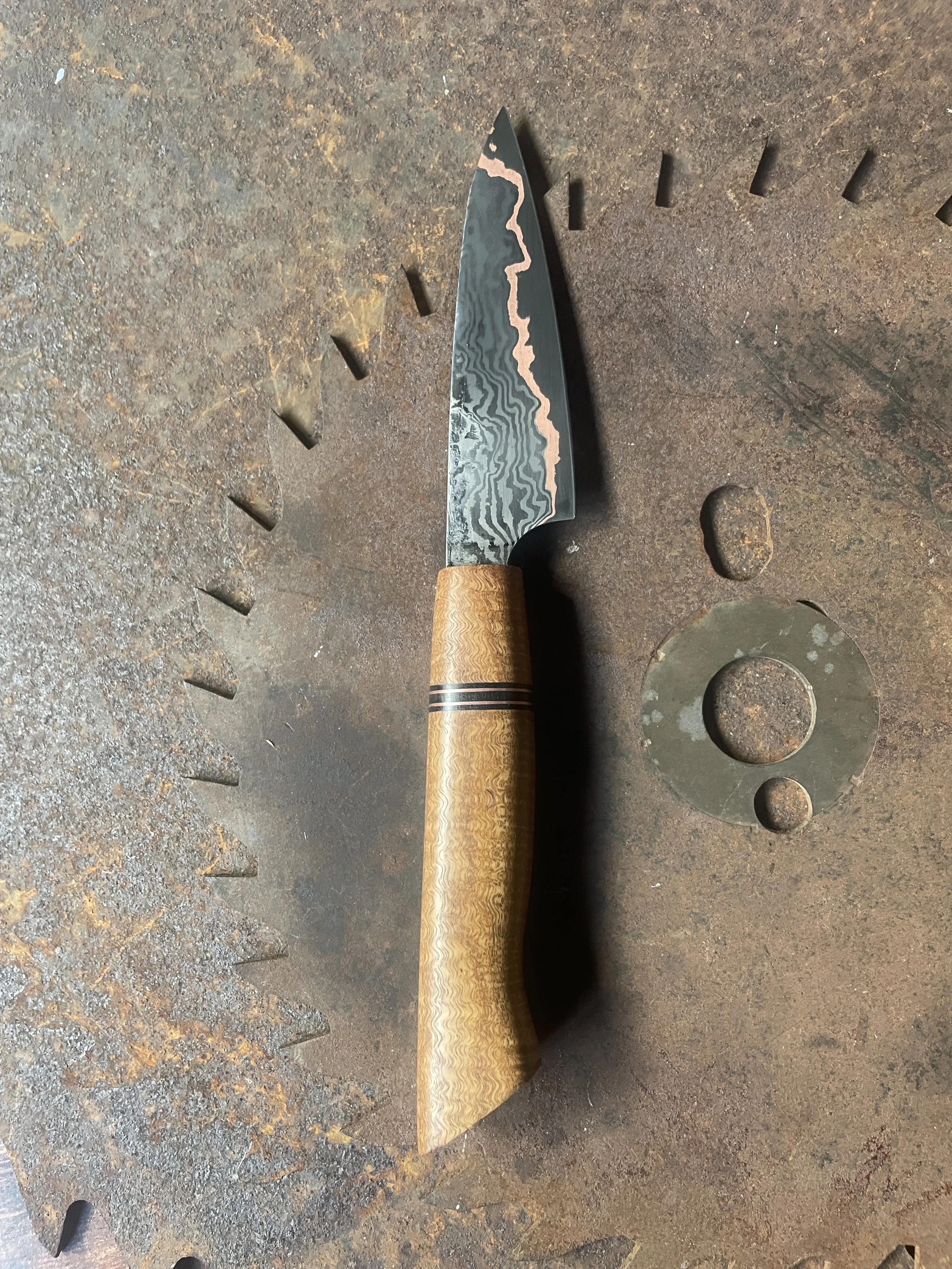 cumai damascus paring knife