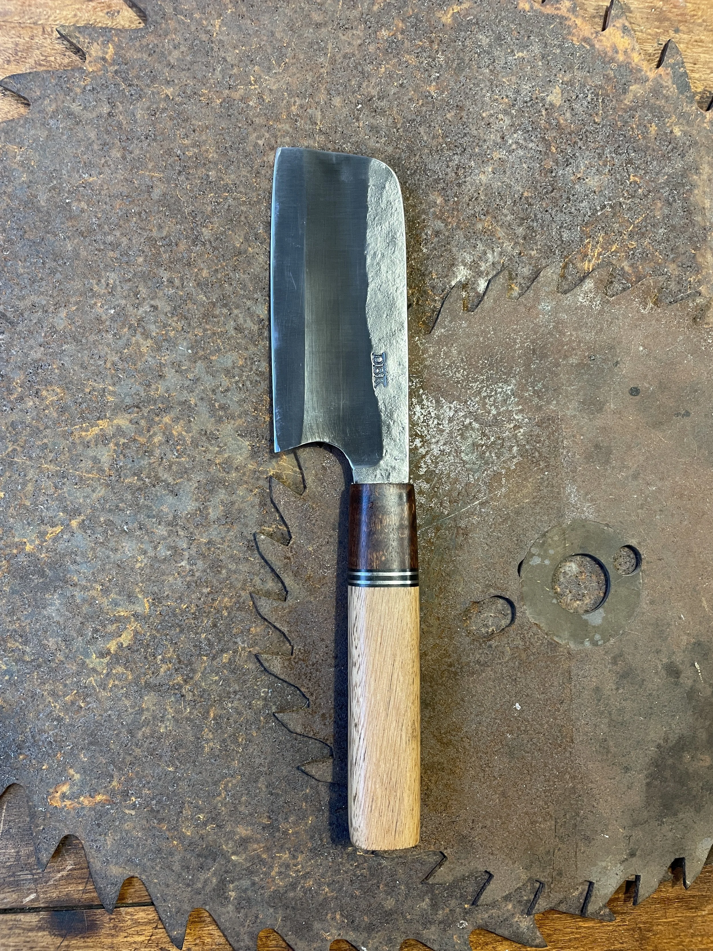 Nakiri Style Chef Knife - Blackbutt and Gidgee Handle