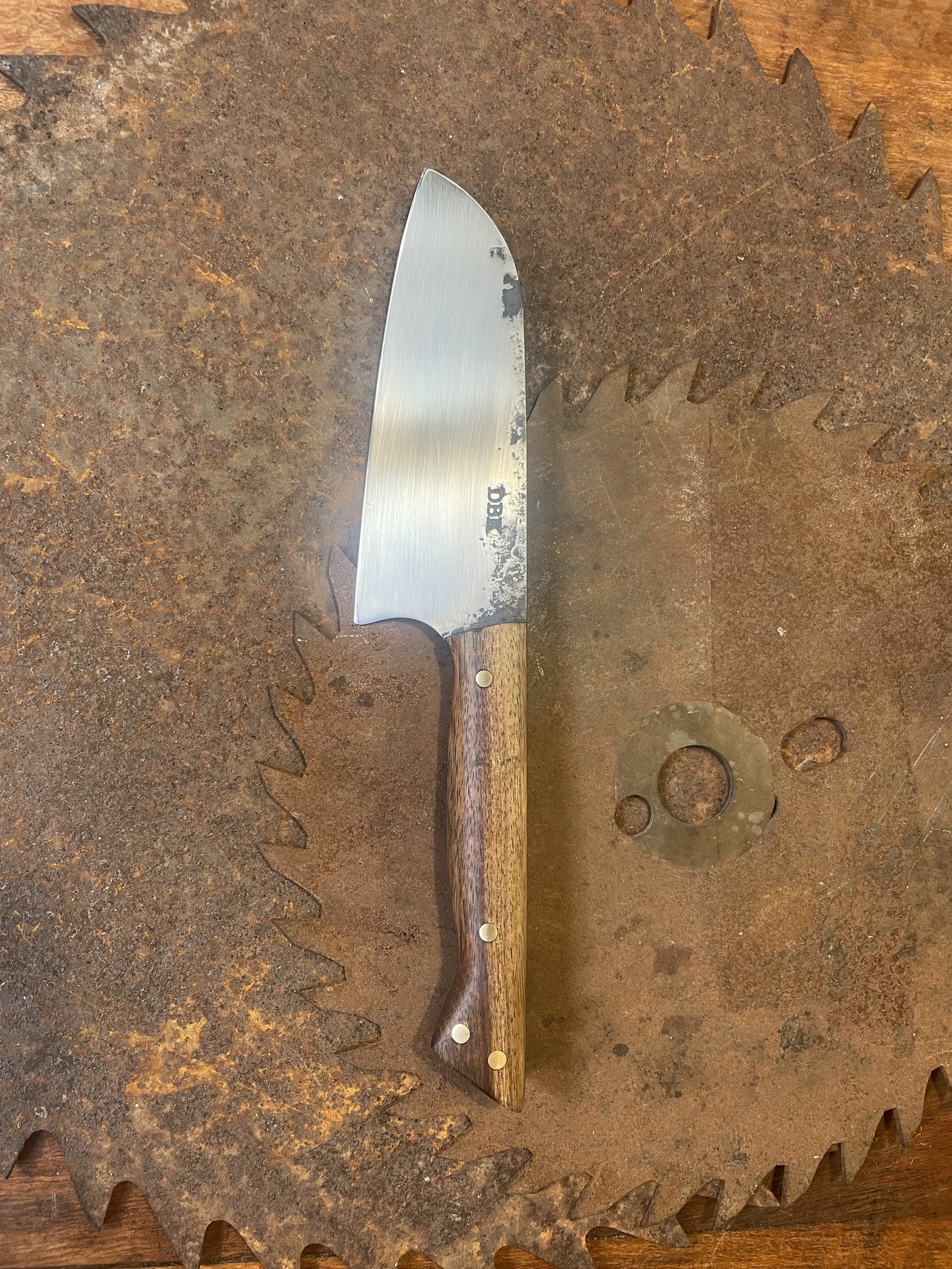 Black Wood Santoku Style 13.5 cm Chef Knife