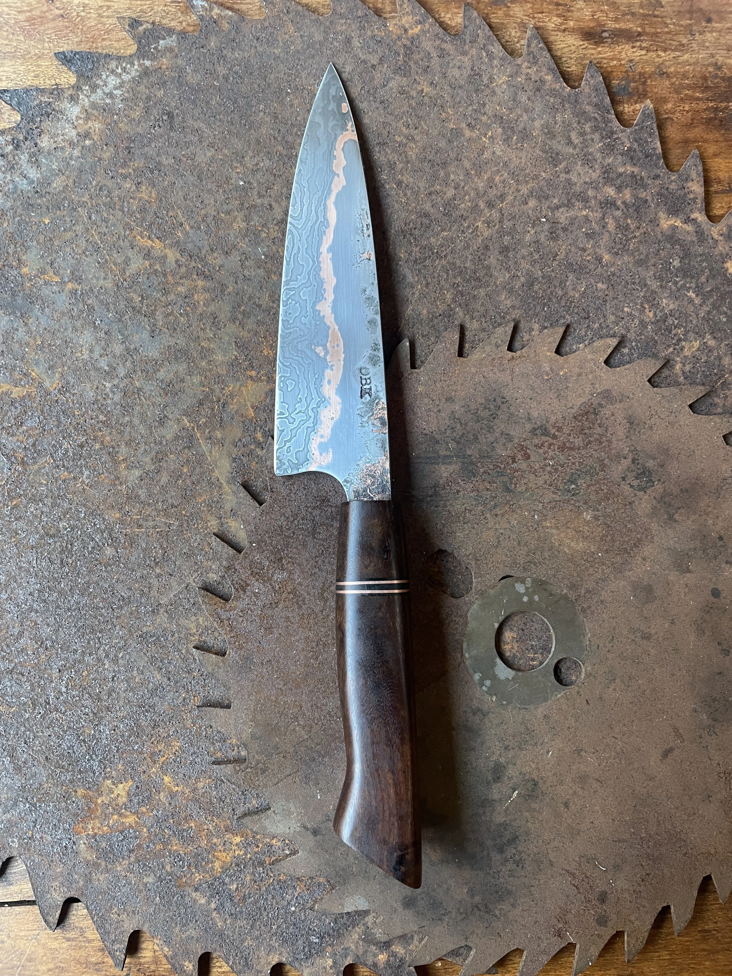 Yarran cumai / Damascus Chef Knife 17cm