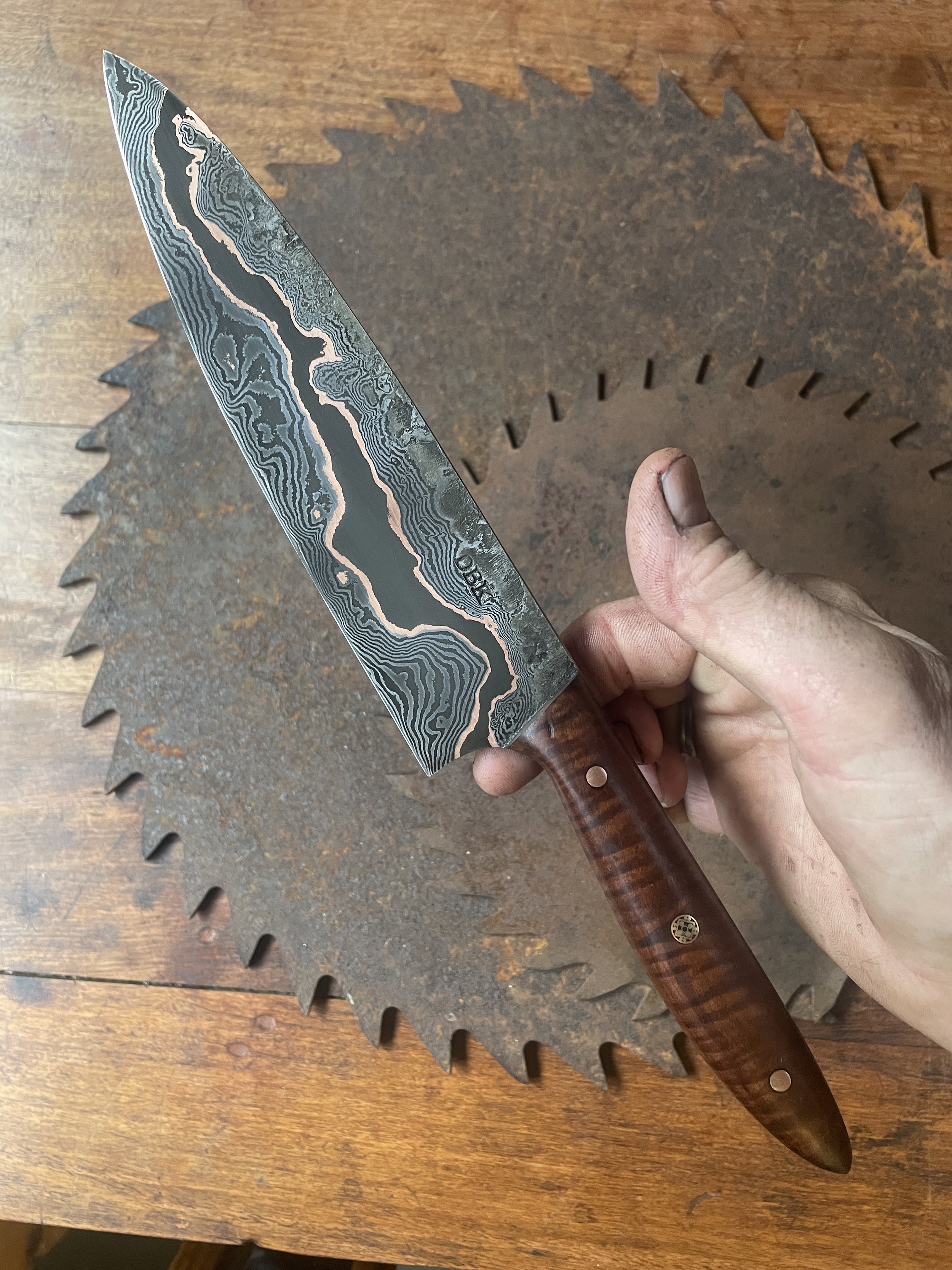 cumai damascus chef Knife