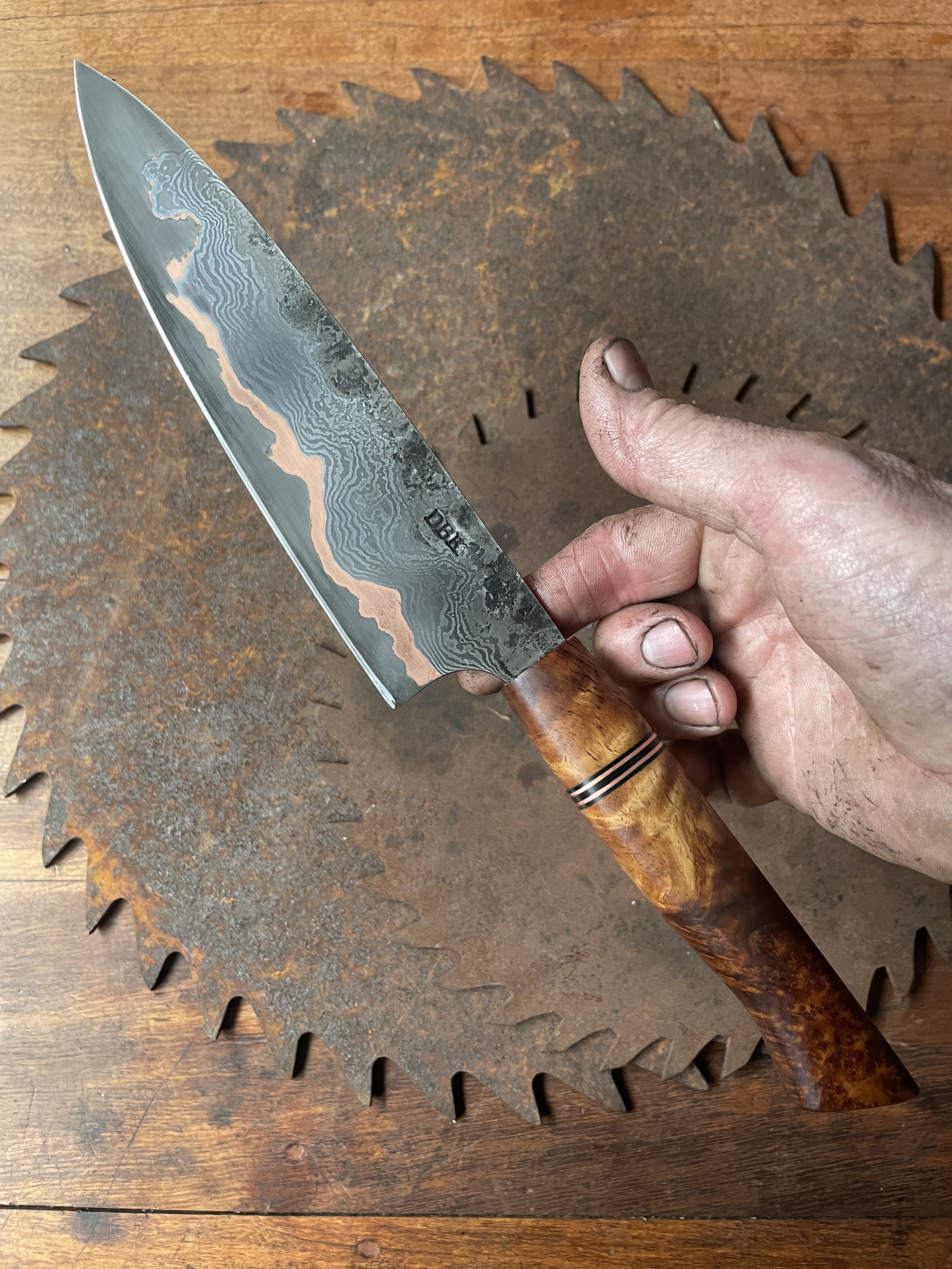 cumai damascus chef Knife