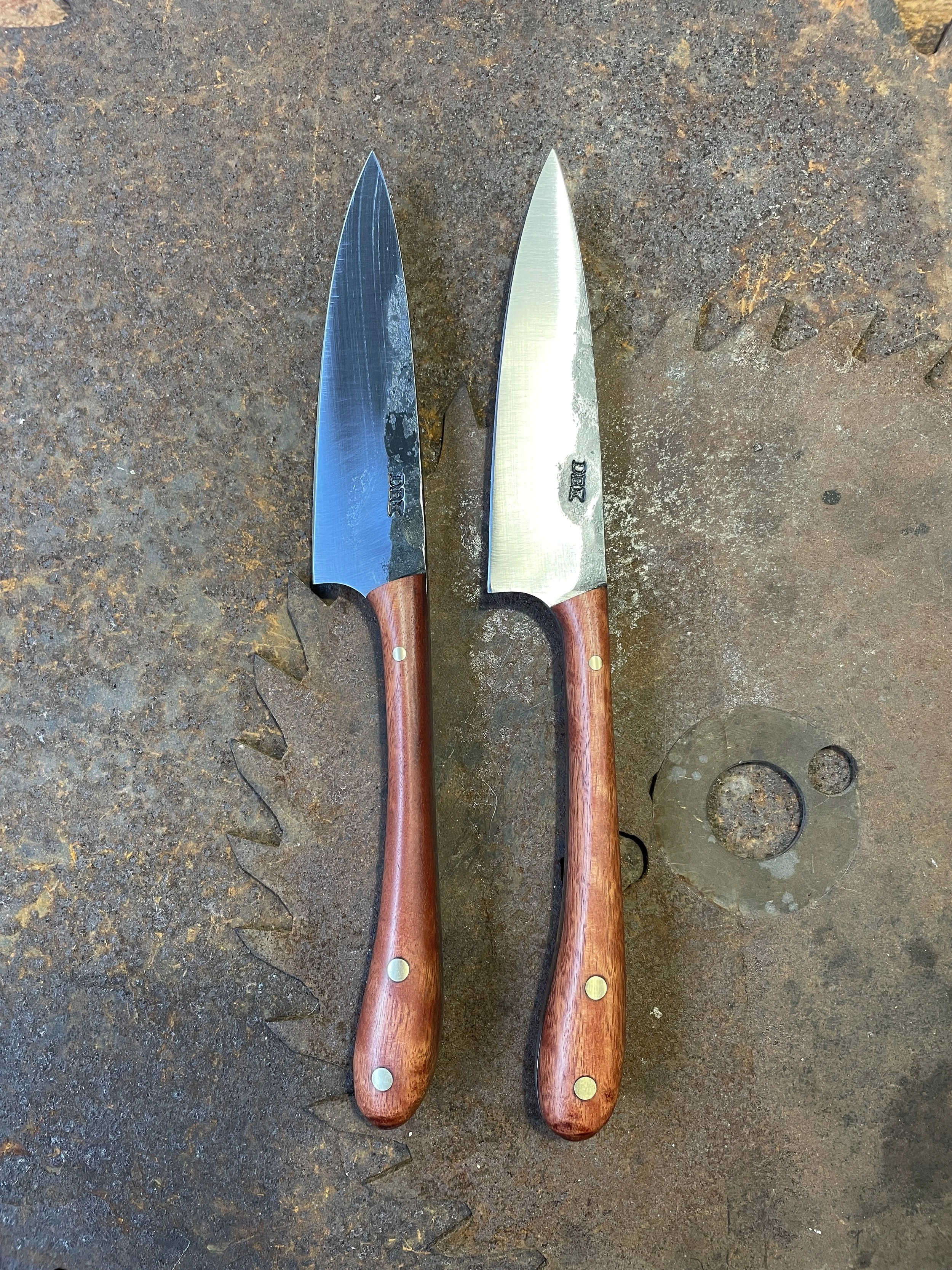 Steak Knives - Set of 2 - Red Gum Handles