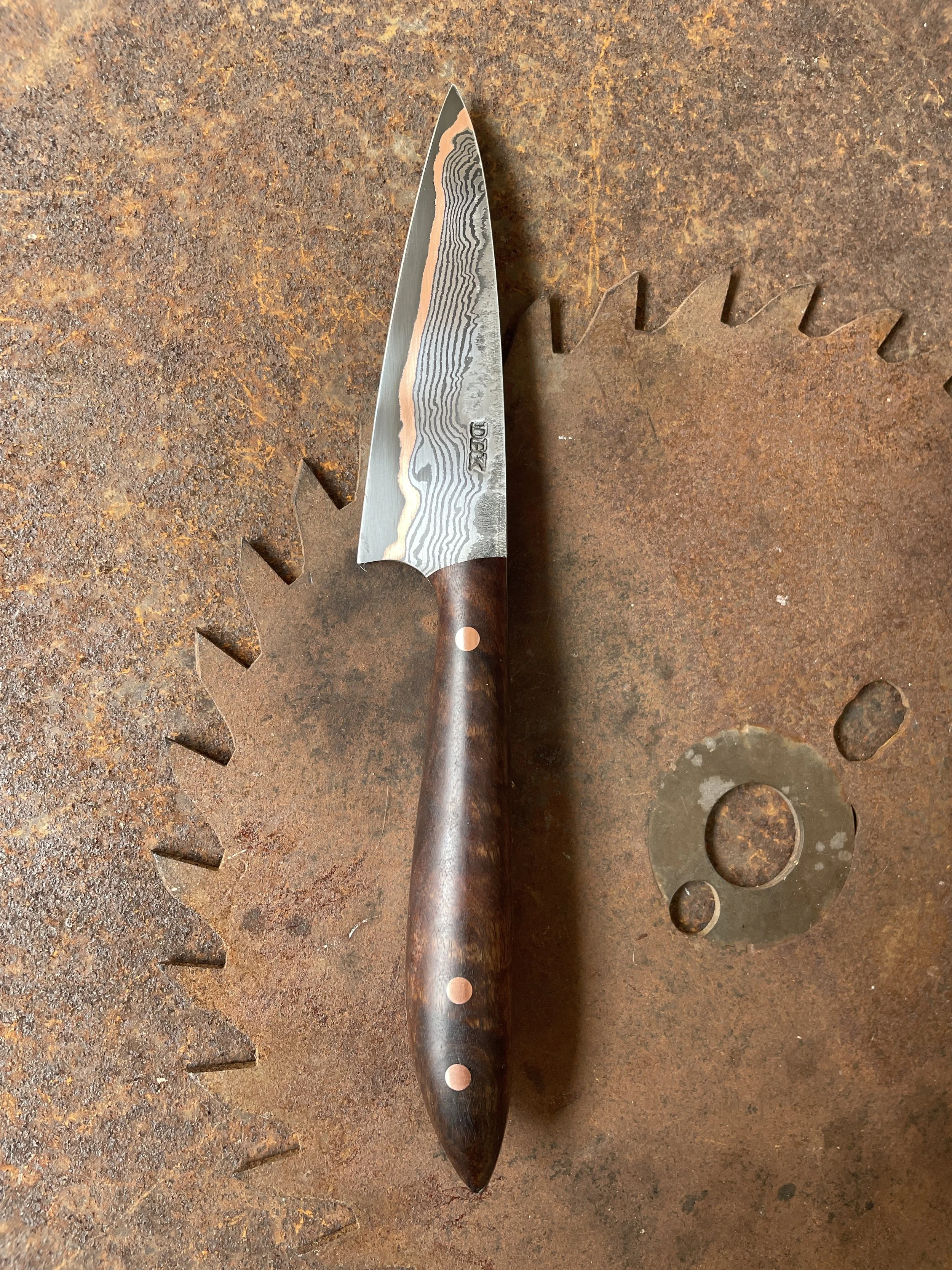 Gidgee Cumai Damascus Paring Knife