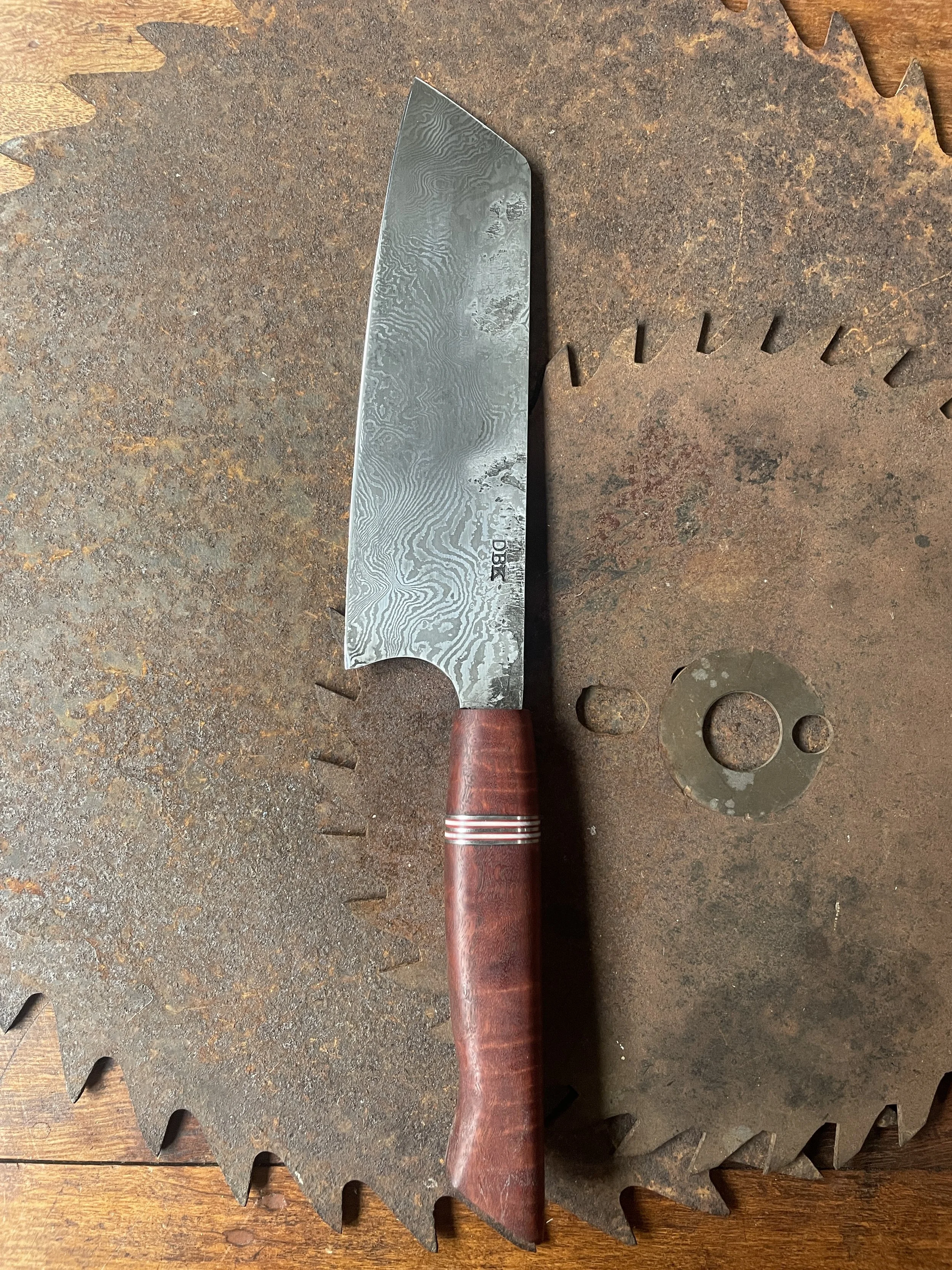 Red Gum Damascus Chef Knife