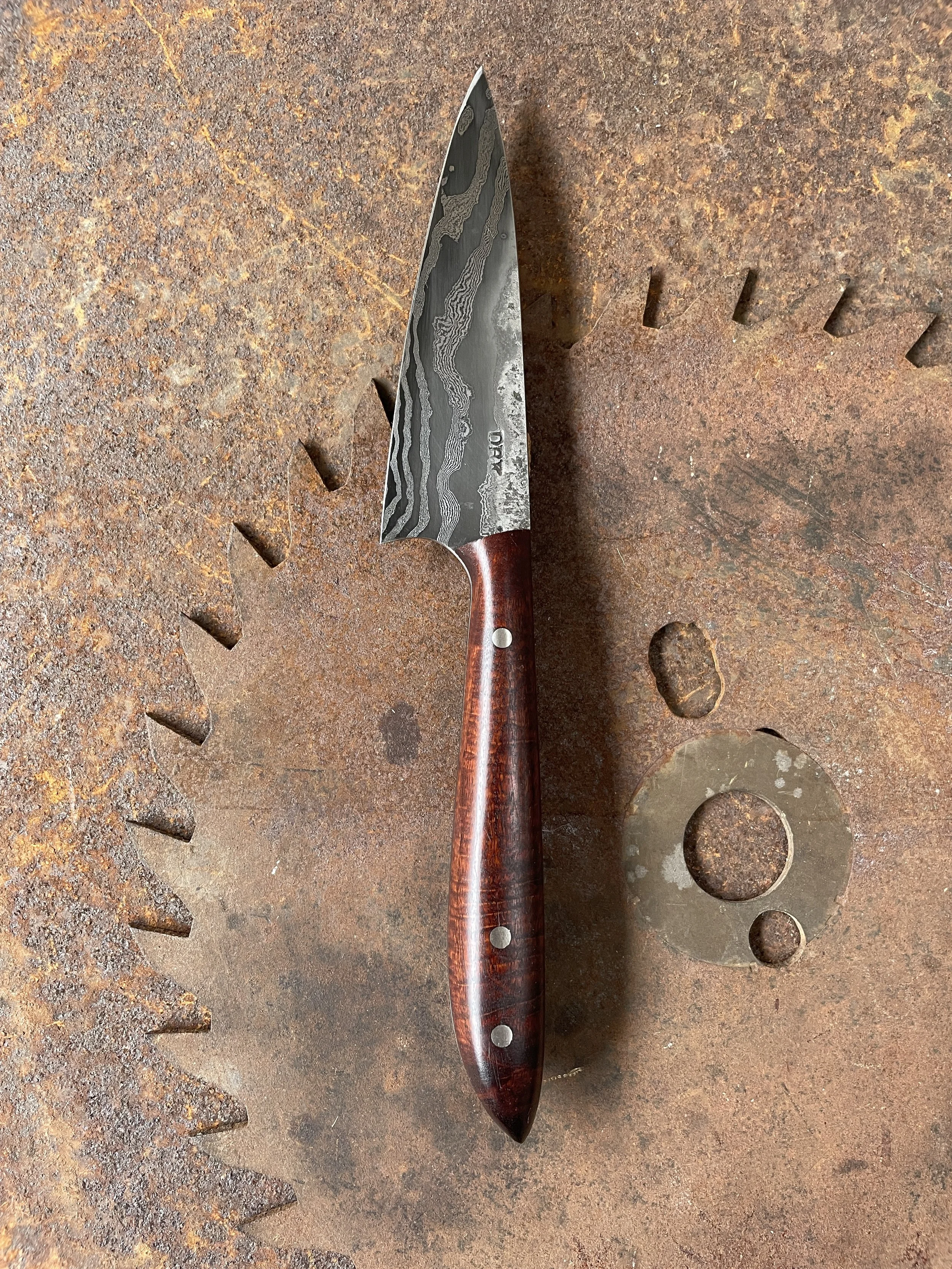Western Myall Damascus Paring Knife