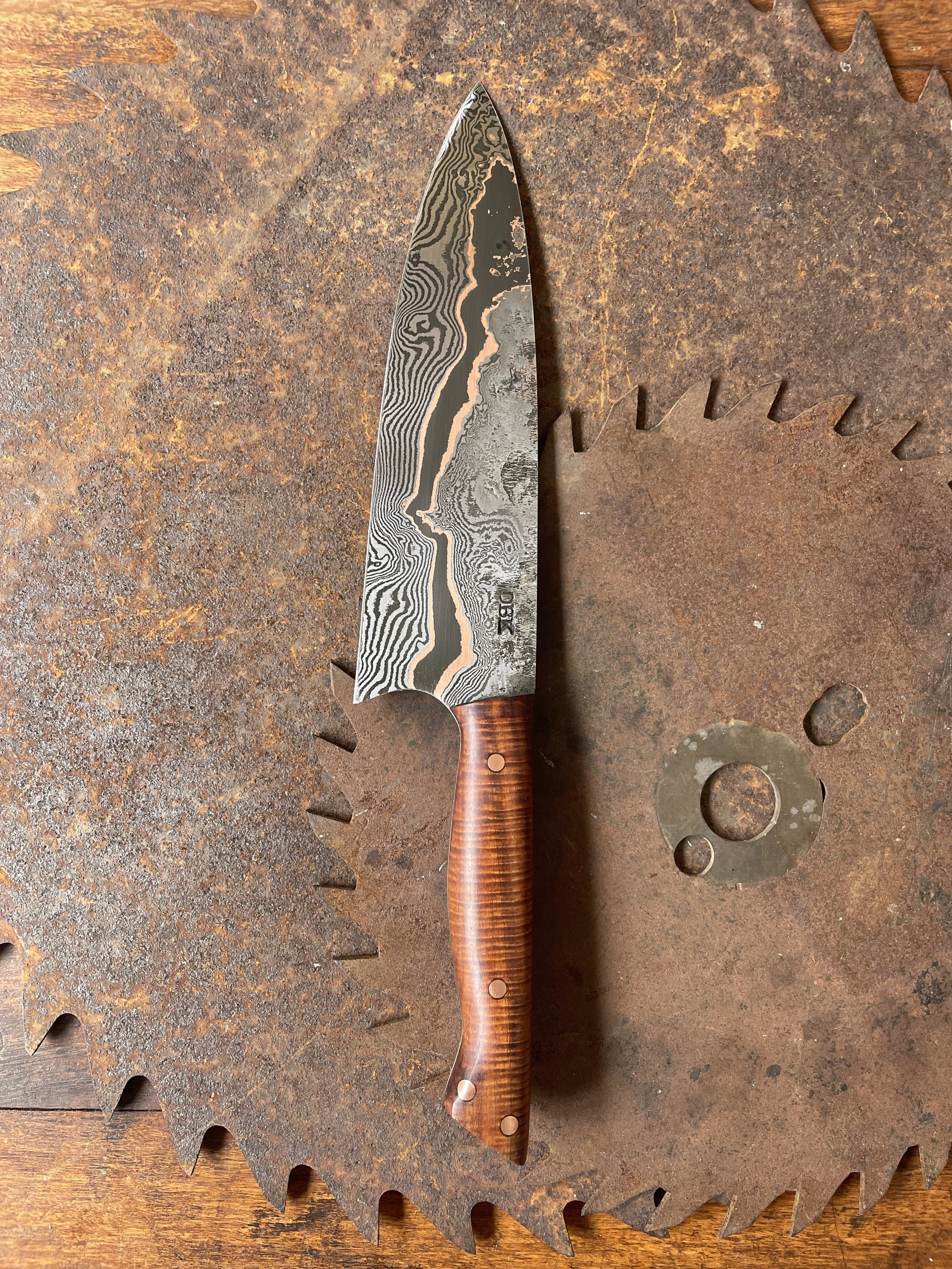 Mulga Cumai Damascus Chef Knife