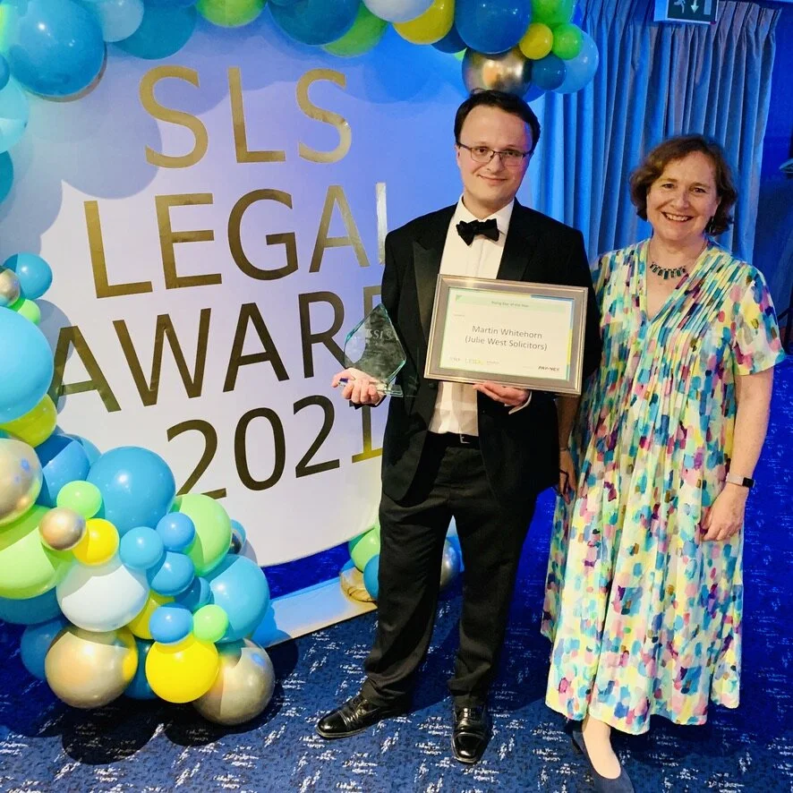 Martin Whitehorn wins Rising Star of the Year at the 2021 Surrey Law Society Legal Awards