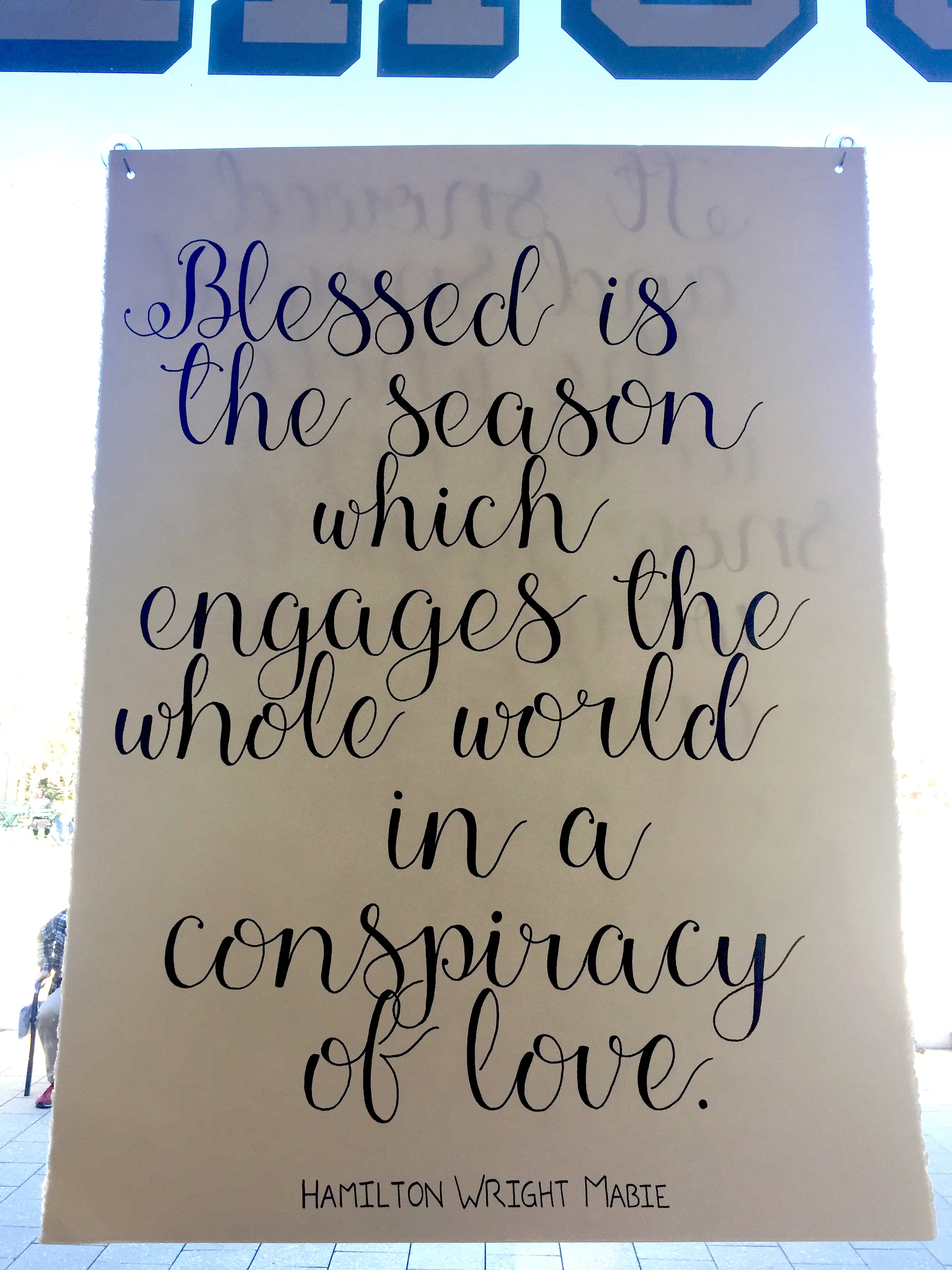 Hand drawn calligraphic poster