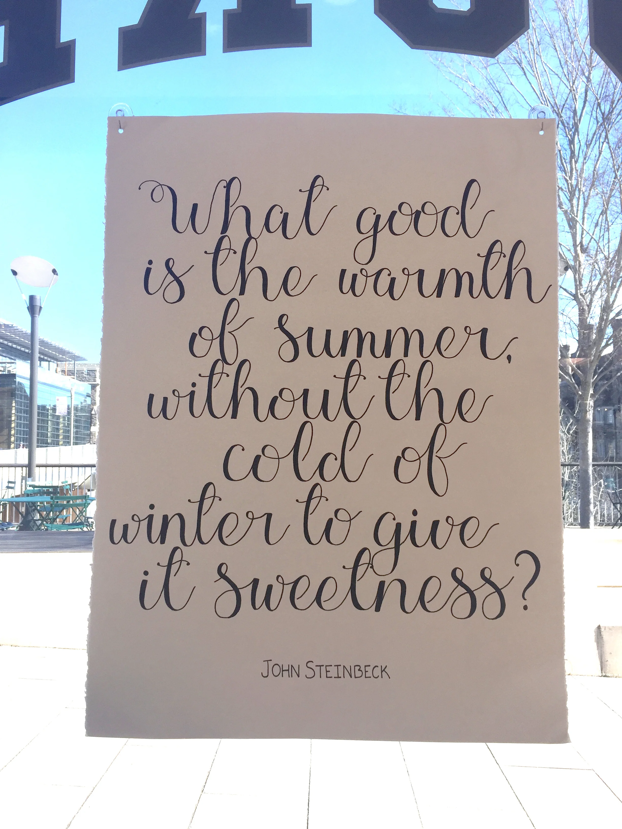 Hand drawn calligraphic poster