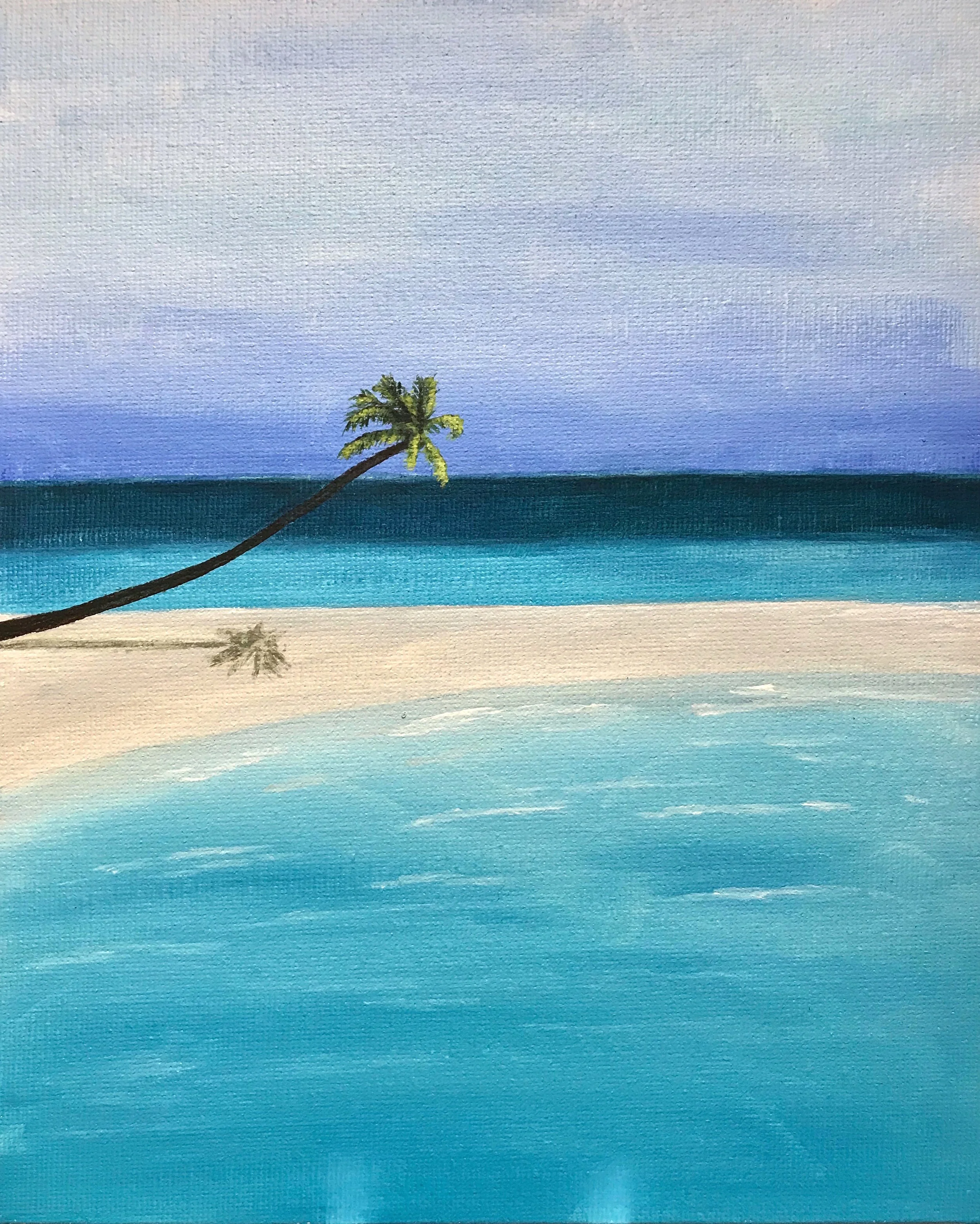 Turquoise Sea, Acrylic on Canvas