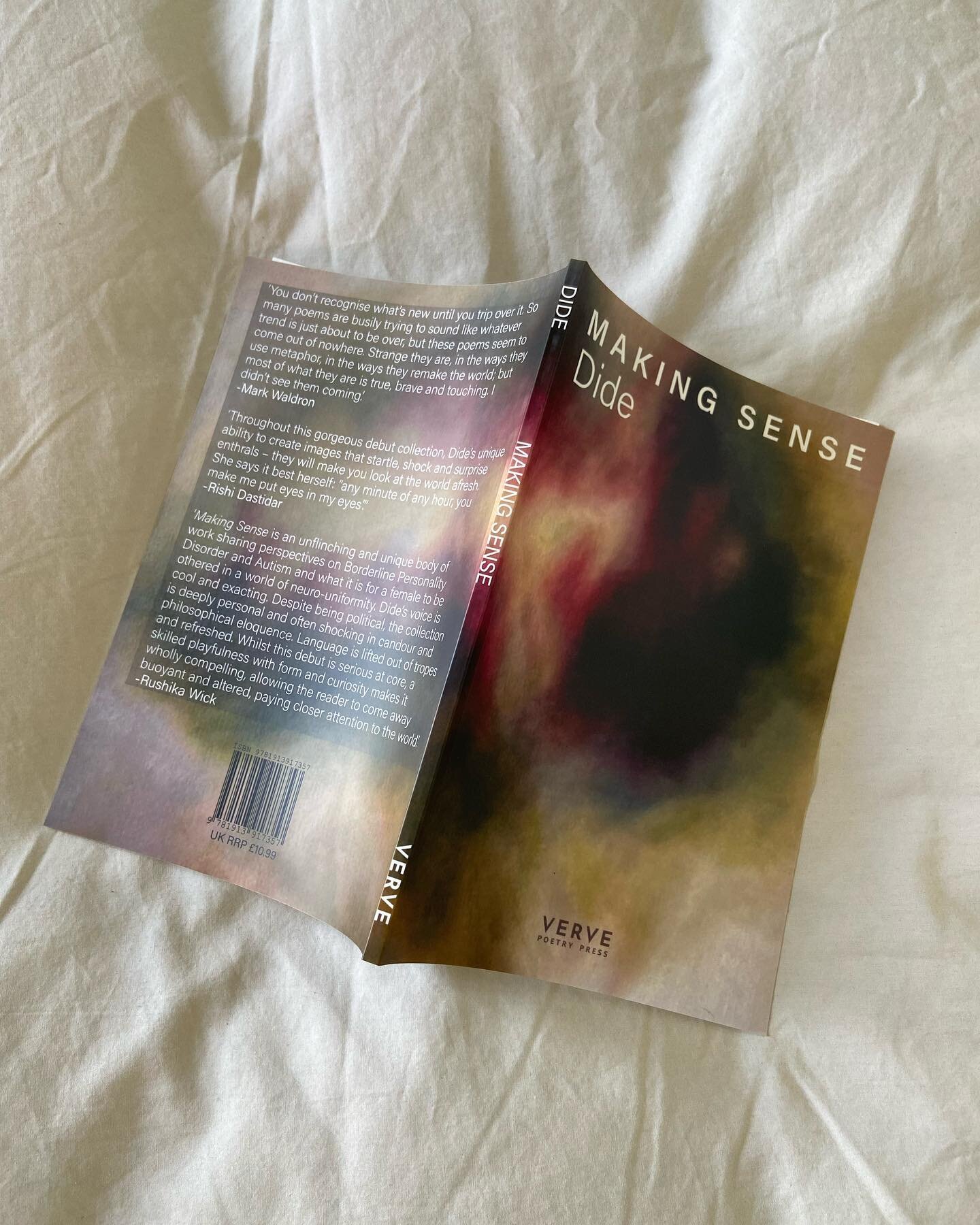 Making Sense is published today! Thank you to the amazing poets Mark Waldron, Rishi Dastidar and Rushika Wick for writing such lovely things about it on the back cover. To Stuart for publishing it (and bearing with me when I lost sleep just before se