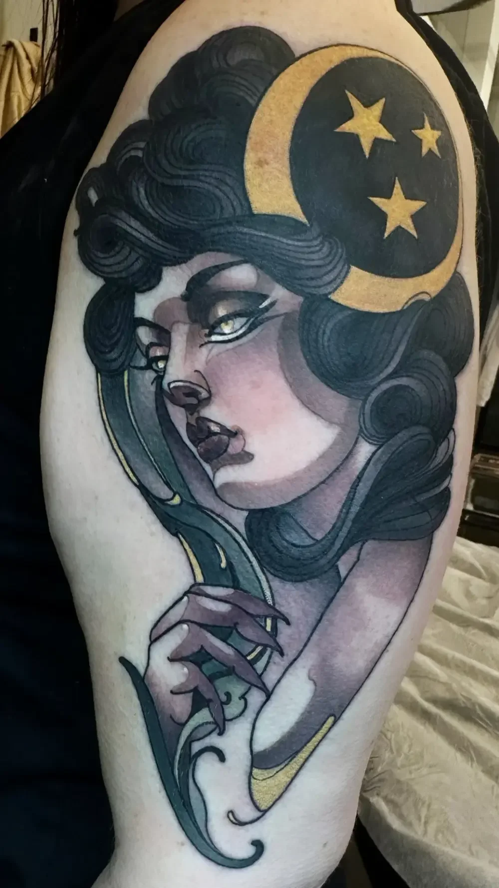 Moon lady tattoo