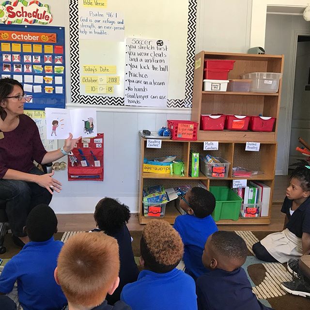 Thank you to @melissachupp for our story time today!  We enjoyed every minute of it.  #readingisfundamental #privateschool #highachieversec #merryvaleassistedliving