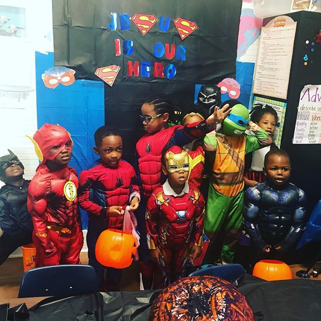 The real super hero is Jesus!  #highachieversec #privateschool #halloween #oldtowneconyers #conyersga #cityofconyers