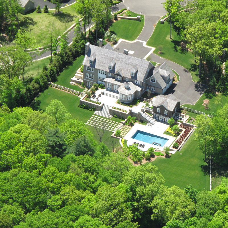 Aerial view New Canaan Grand Estate