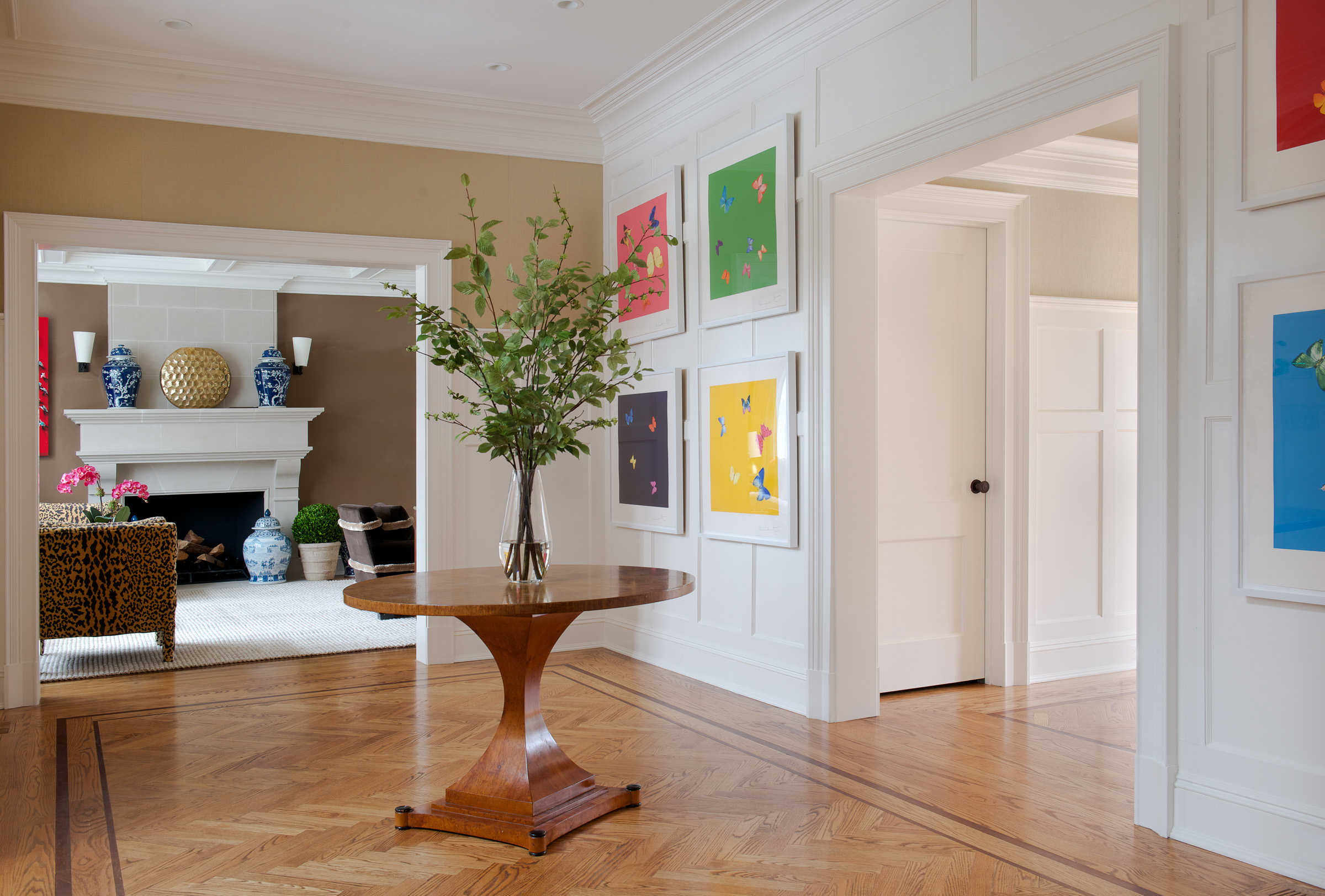 Front entry with view of living room