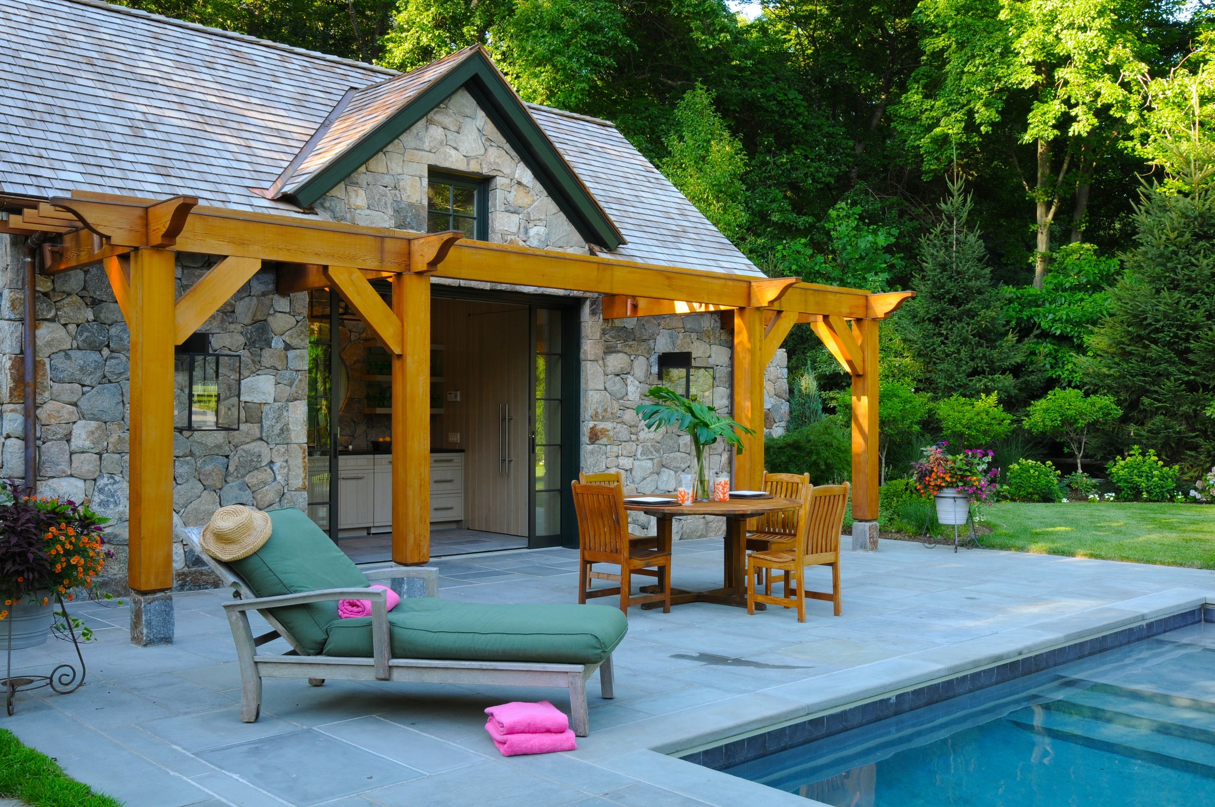 Fairy tale setting - pool and pool house