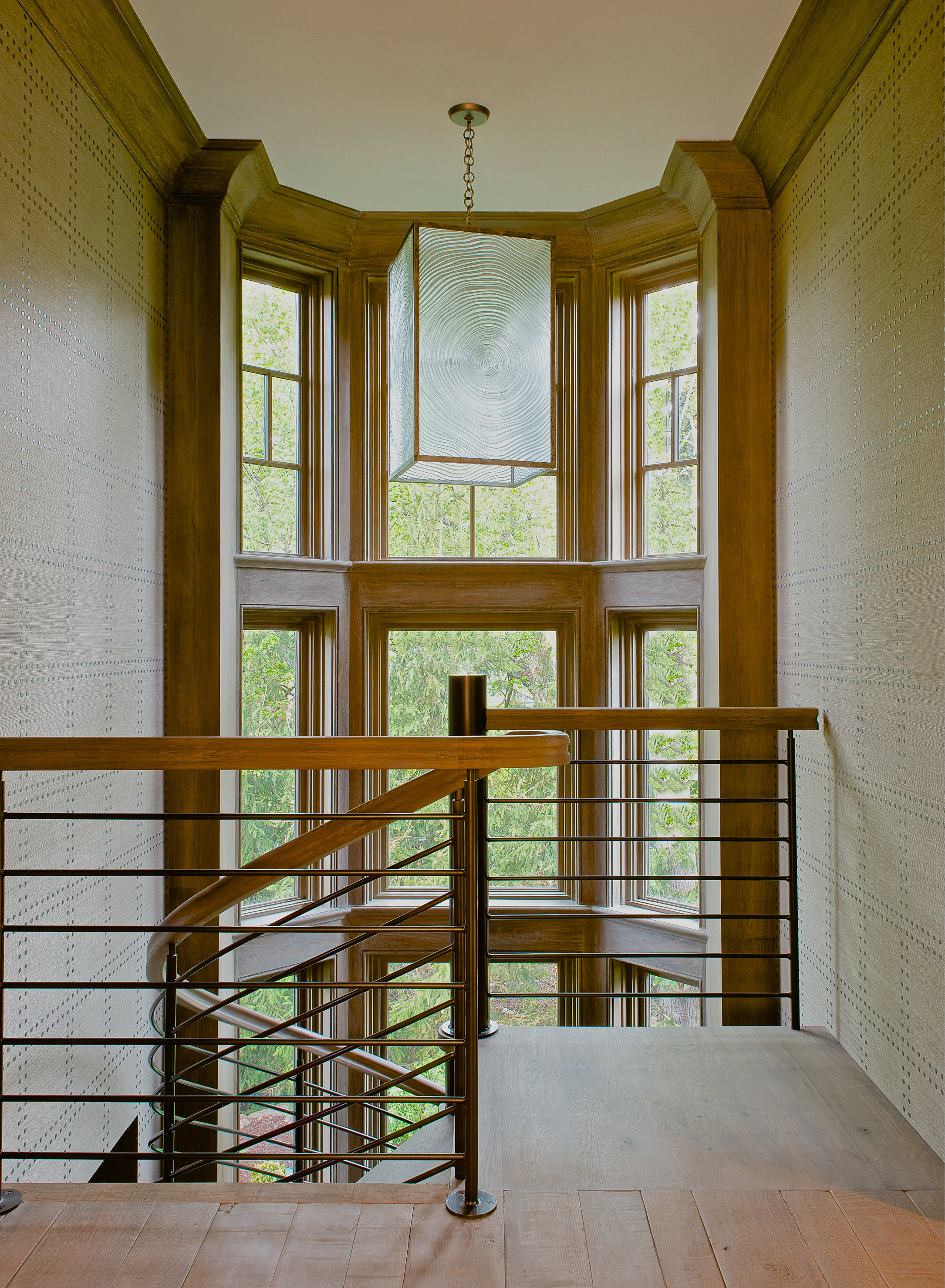 Staircase with custom millwork