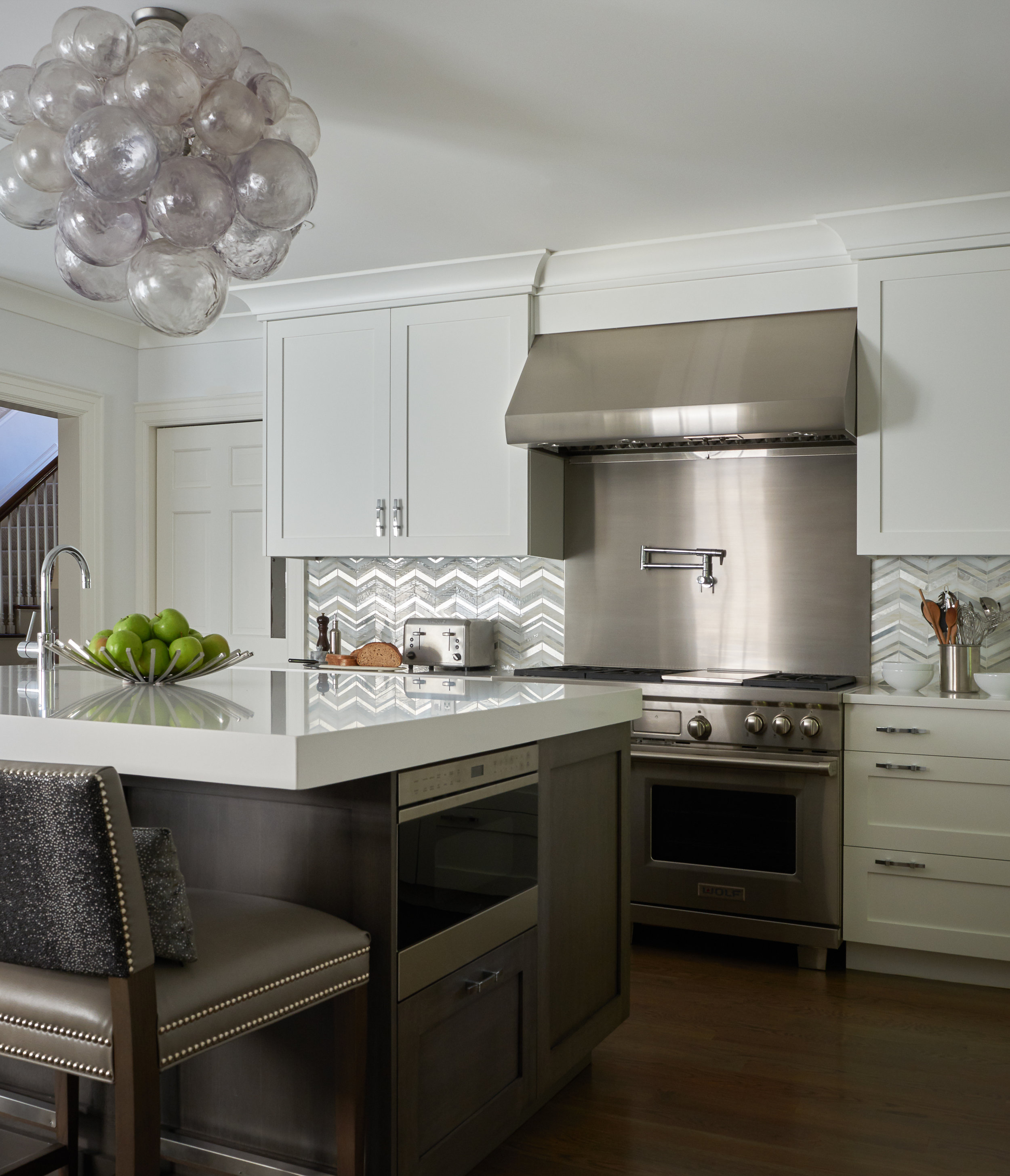 Kitchen, silver and white