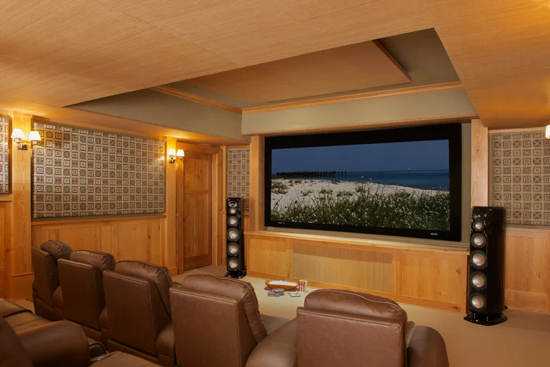 State-of-the-art movie theater with motorized seating