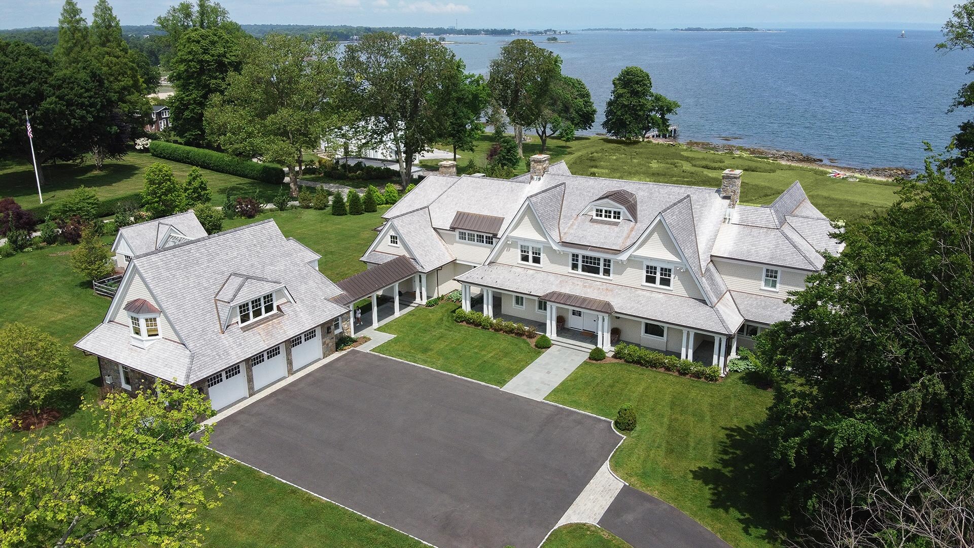 Waterfront Shingle Style Home