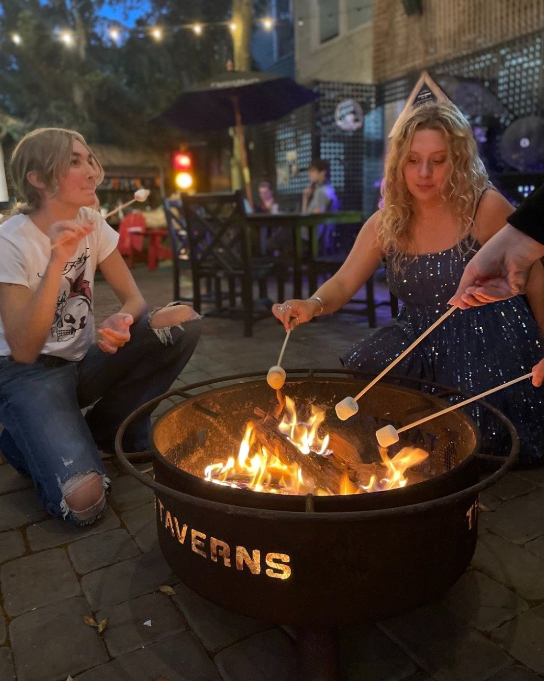We&rsquo;ve got weekend plans you won't want to miss! 

Join us for Fire &amp; Wine tonight from 6-9PM for... 

🔥 Firepits in the courtyard 
🍫 S&rsquo;mores 
🍷 &frac12; priced bottles of wine 

#visitsavannahga #foxyloxycafe #halfpricedwine #smore