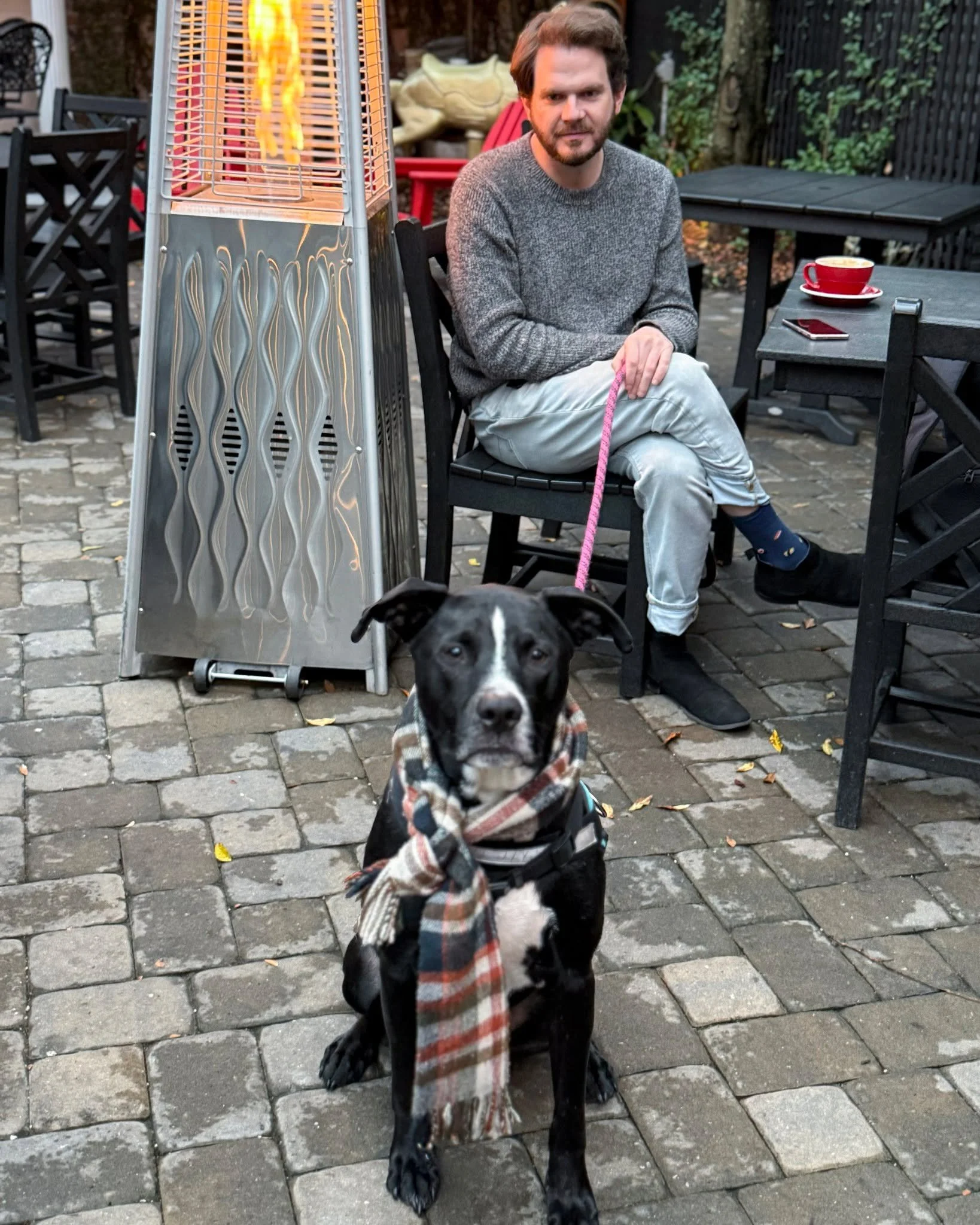 Savannah&rsquo;s cool weather is perfect for snuggling up with a warm drink in our courtyard&mdash;and yes, your furry friends are always welcome! 🐶✨

Today we&rsquo;re giving a big shoutout to our Foxy Fave, Alfred, rocking his stylish scarf. Come 