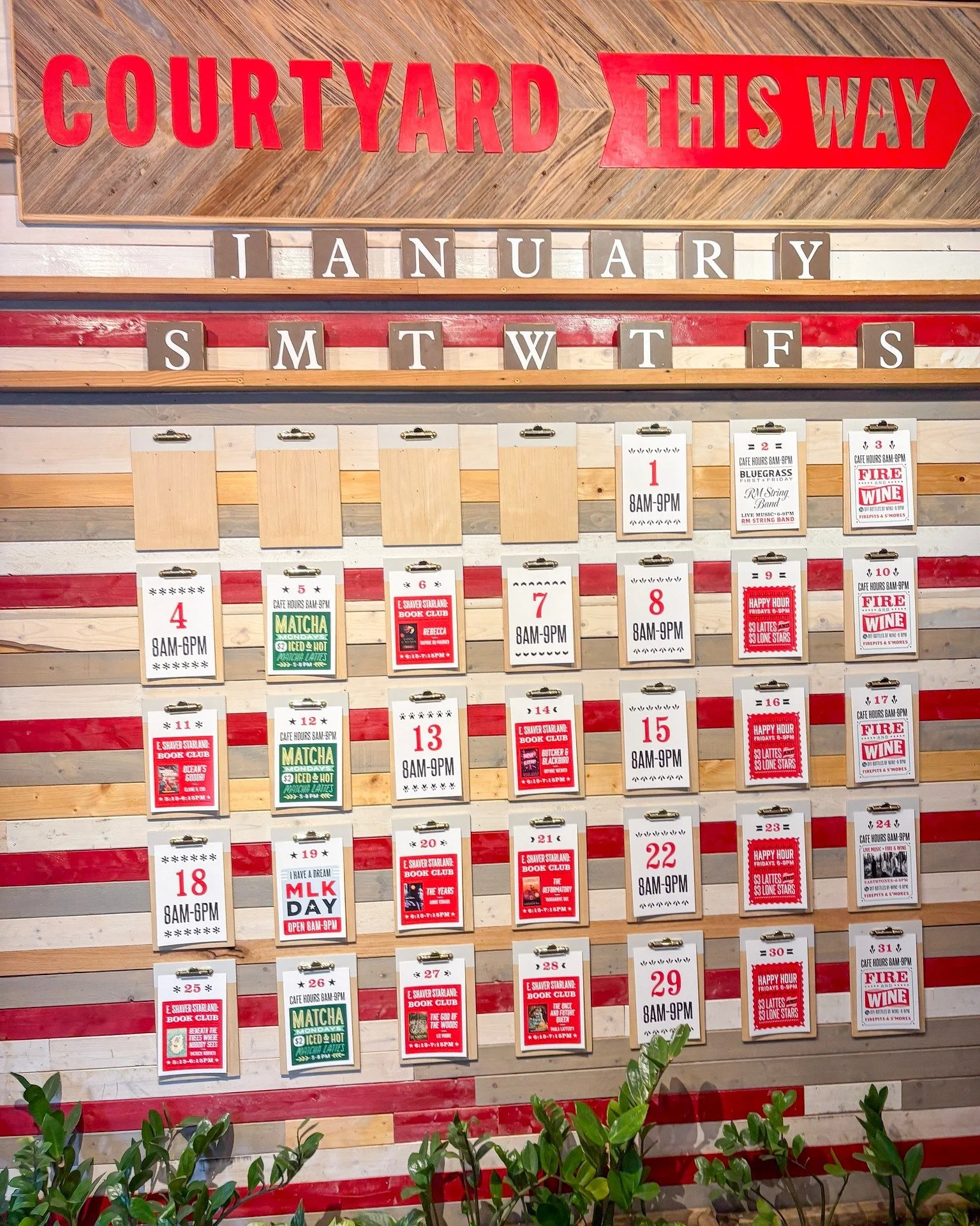 Fun fact: we have an events wall in our cafe that lists the happenings, caf&eacute; specials and live music events each month. And when you stop by today, you&rsquo;ll see that it&rsquo;s Matcha Monday!

🍵💚 Matcha Monday | Every Monday, 5&ndash;8 p