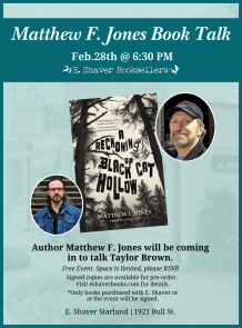 E. Shaver Starland: Matthew F. Jones Book Talk