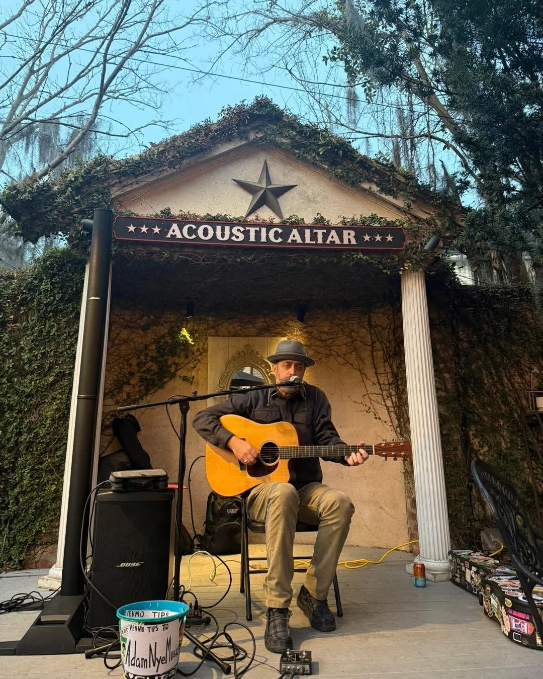 Saturday nights are for Fire &amp; Wine 🔥🍷

Join us in the courtyard from 6-9 PM for half‑priced bottles of wine, fire pits, complimentary marshmallows, and live music by Adam Nye.

See you by the fire!

@coastalempirerecords @enjoysavannah

#FireA