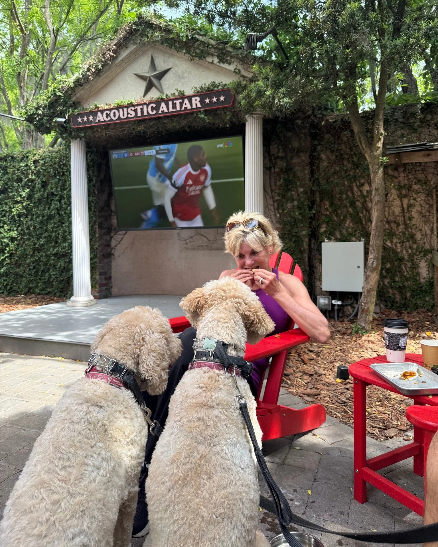 Matchdays are better in the courtyard ⚽🐾☕

We show soccer throughout the week with a couple of very focused fans keeping an eye on every move 🌮👀 

Stop by, grab a burrito, and cheer on your favorite European teams at your neighborhood cafe.

#Foxy