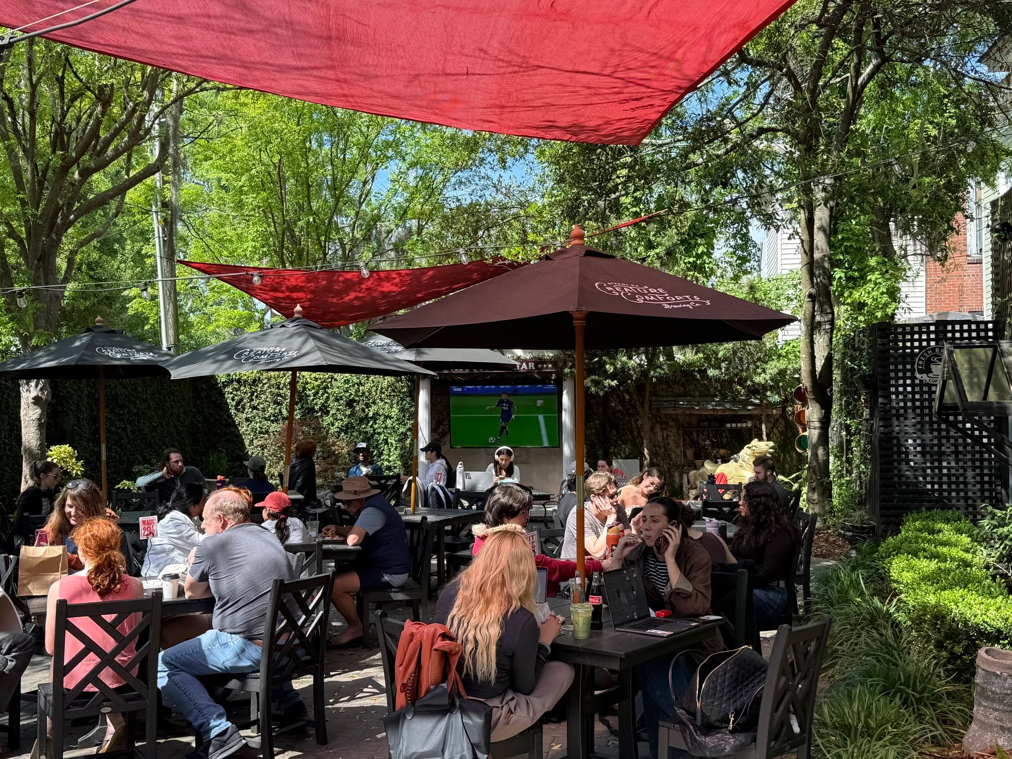 Match days are better in the courtyard ⚽️🌿

Plan ahead by saving Foxy Loxy as your destination to watch the World Cup this summer!

Grab a bite, sip something refreshing, and cheer on your favorite European teams with us!

#FoxyLoxyCafe #SavannahEve