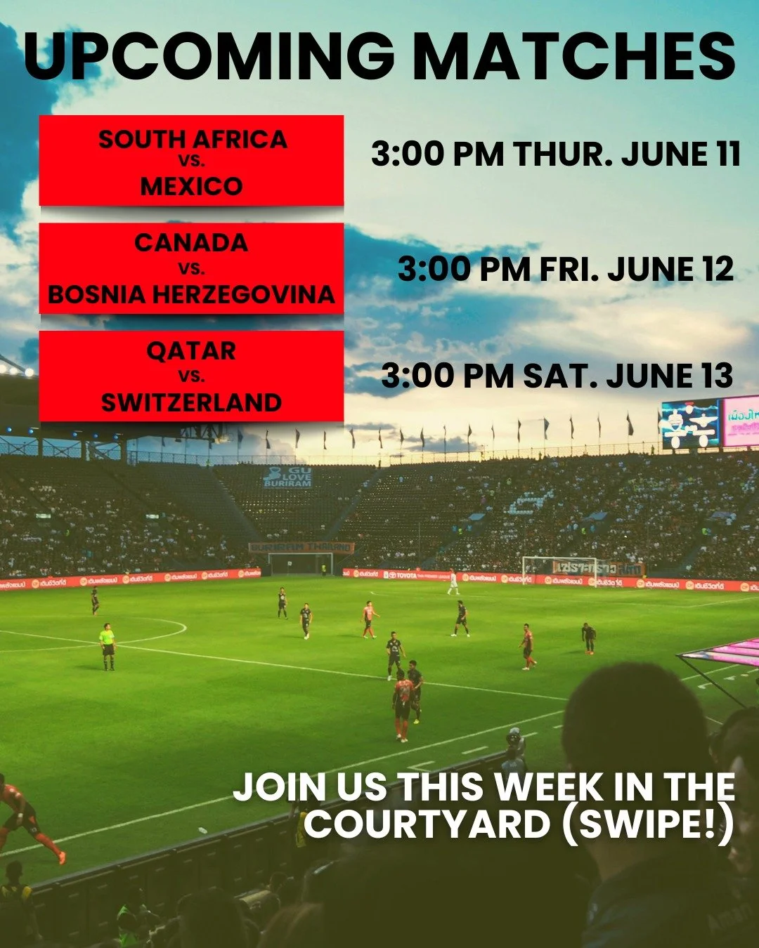 ⚽ The World Cup starts TODAY!

Make Foxy Loxy your go-to spot to catch matches during caf&eacute; hours.

Grab a coffee ☕ or swing by the Courtyard Bar for beer and wine 🍺 &mdash; because game day energy hits different here.

📍 Your neighborhood wa